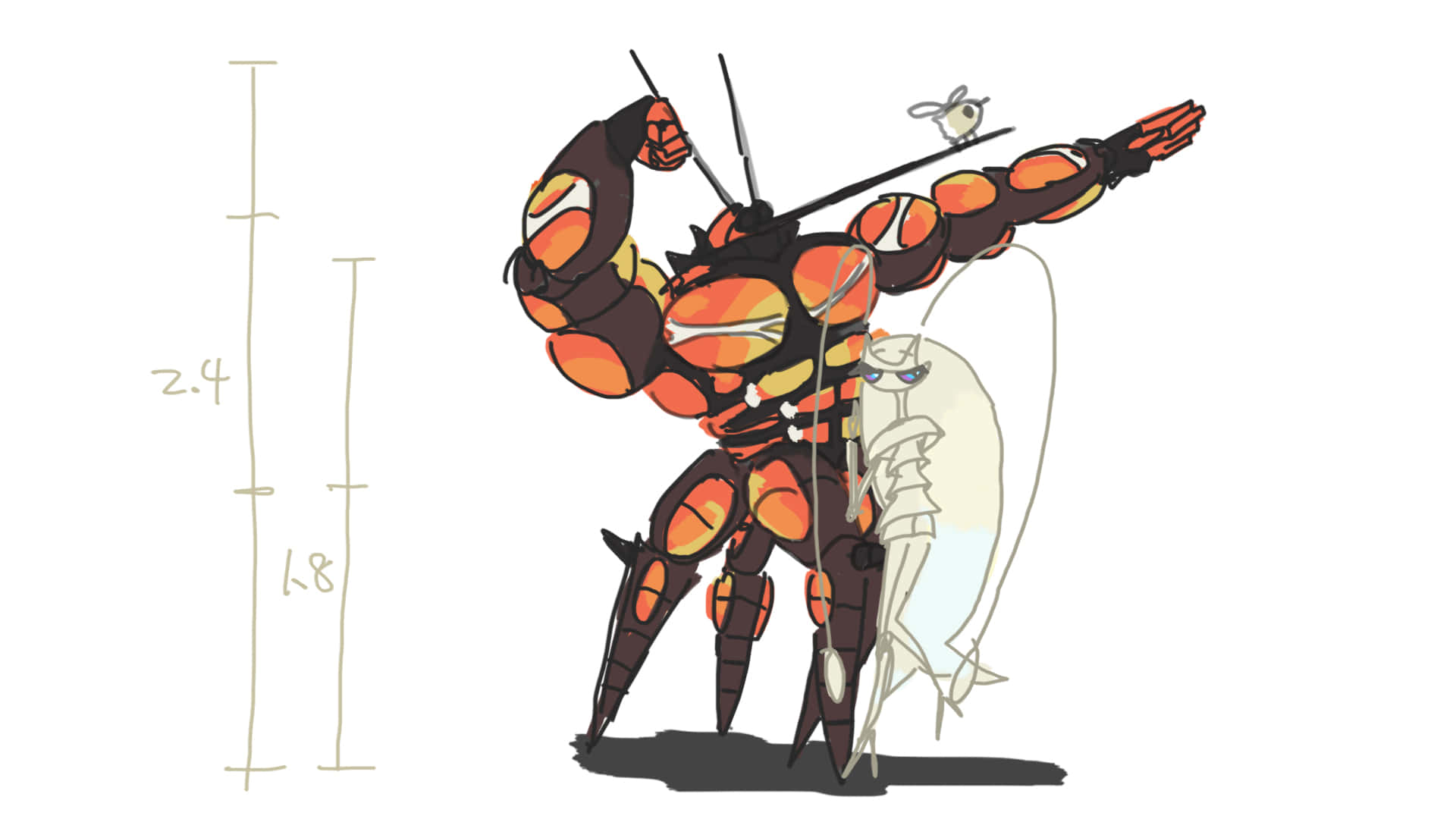 Nakadikit si Pheromosa kay Buzzwole Wallpaper