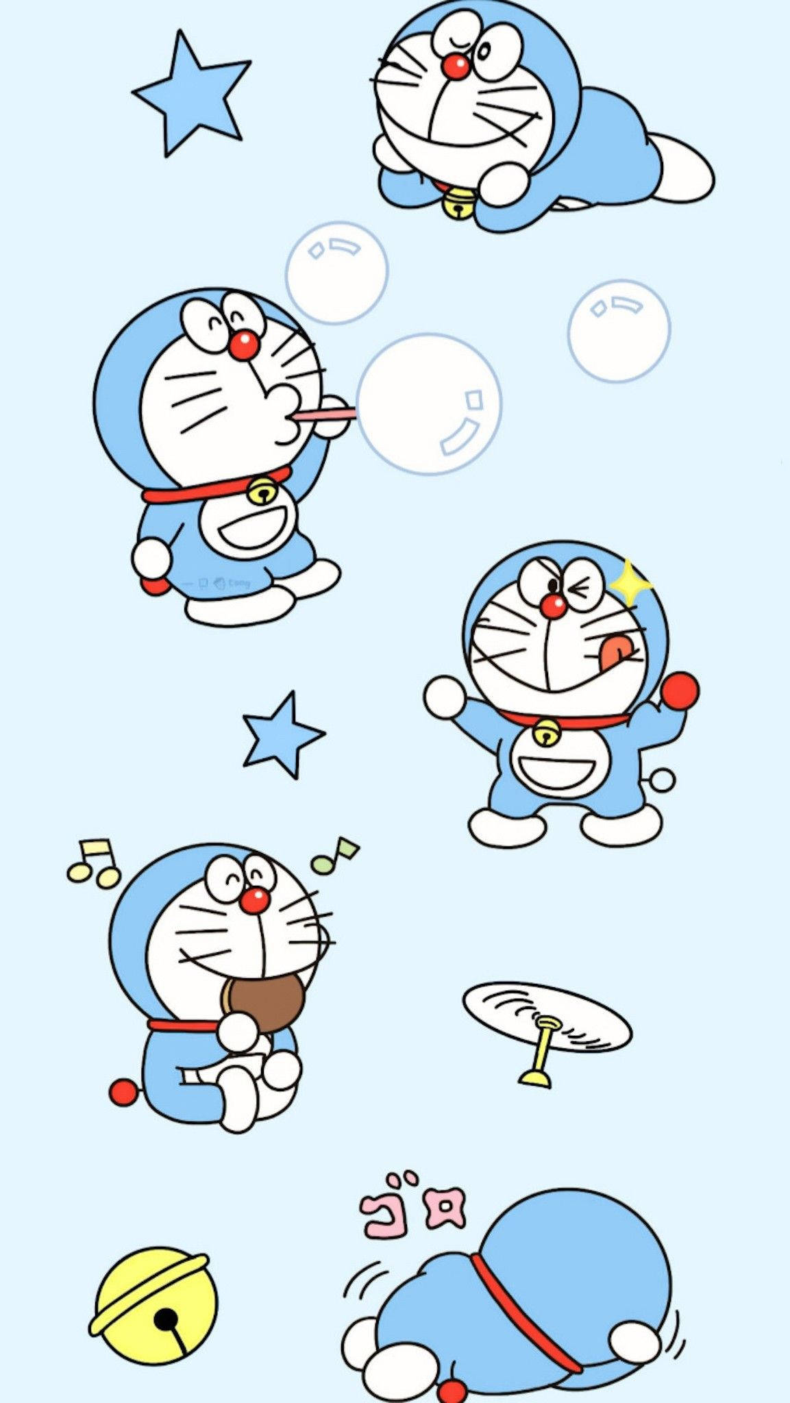 Nakaka-engganyong Digital Art ng Doraemon para sa iPhone Wallpaper