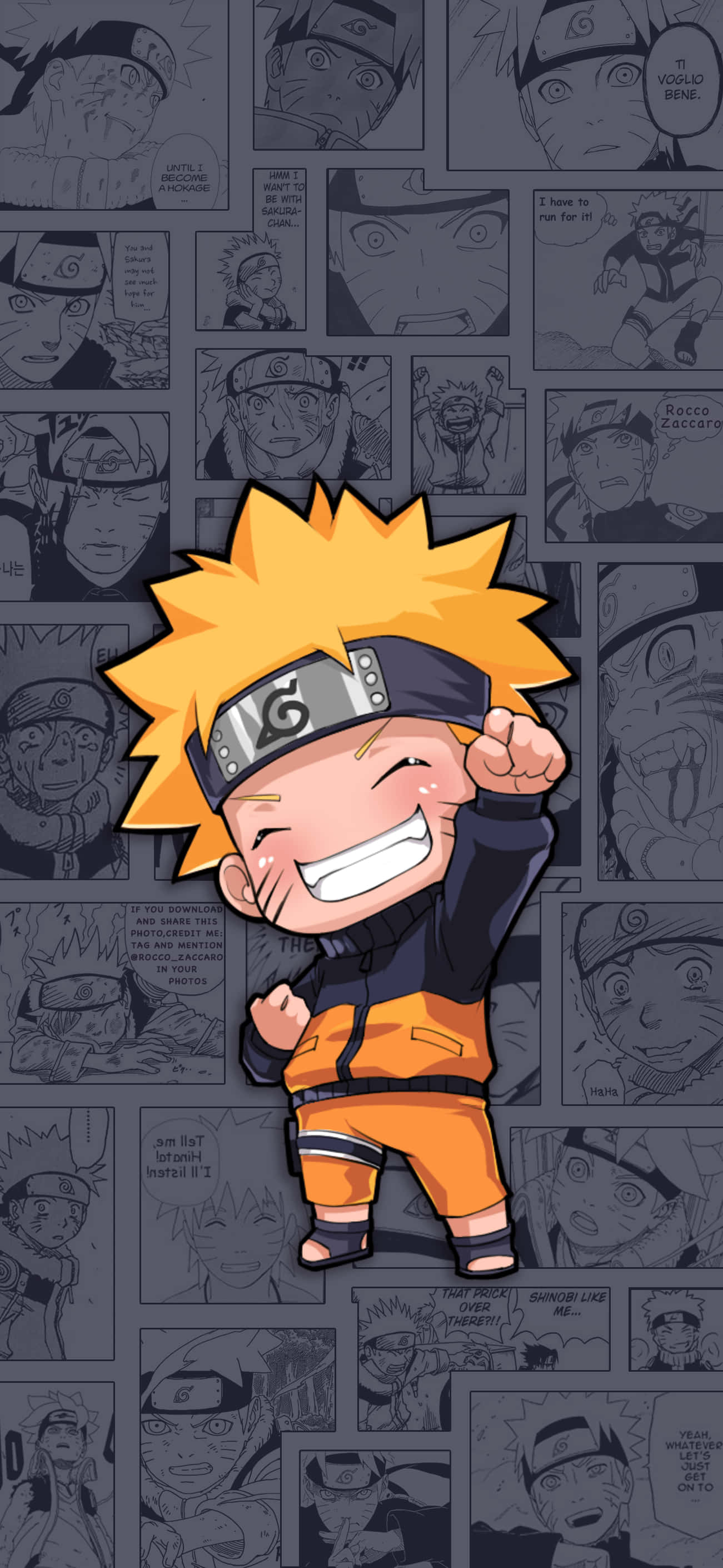 Nakaka-ibig na Naruto Chibi Wallpaper