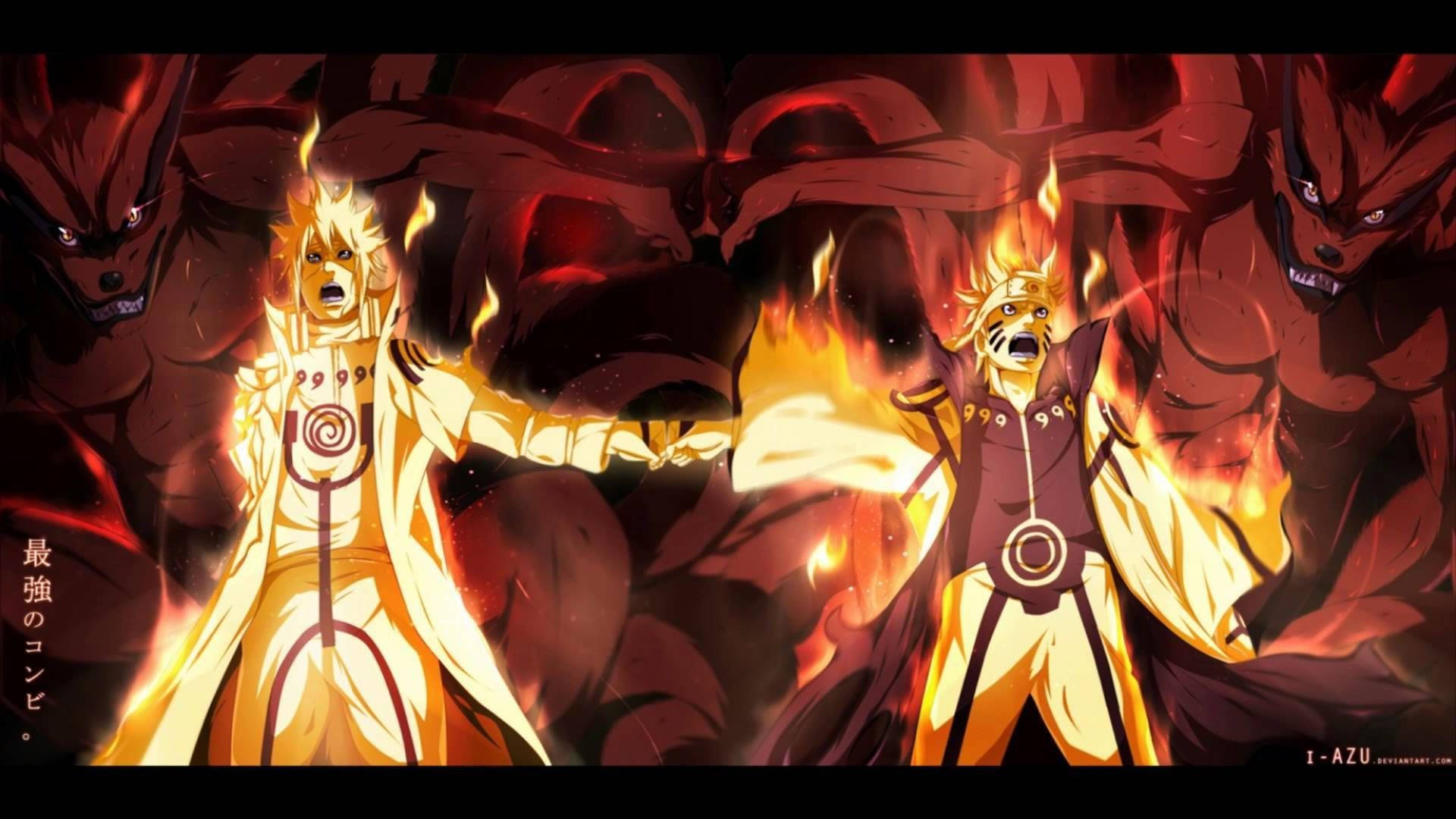 Nakaka-inspire na Sandali ng Ama at Anak – Fist Bump nina Naruto at Minato Wallpaper