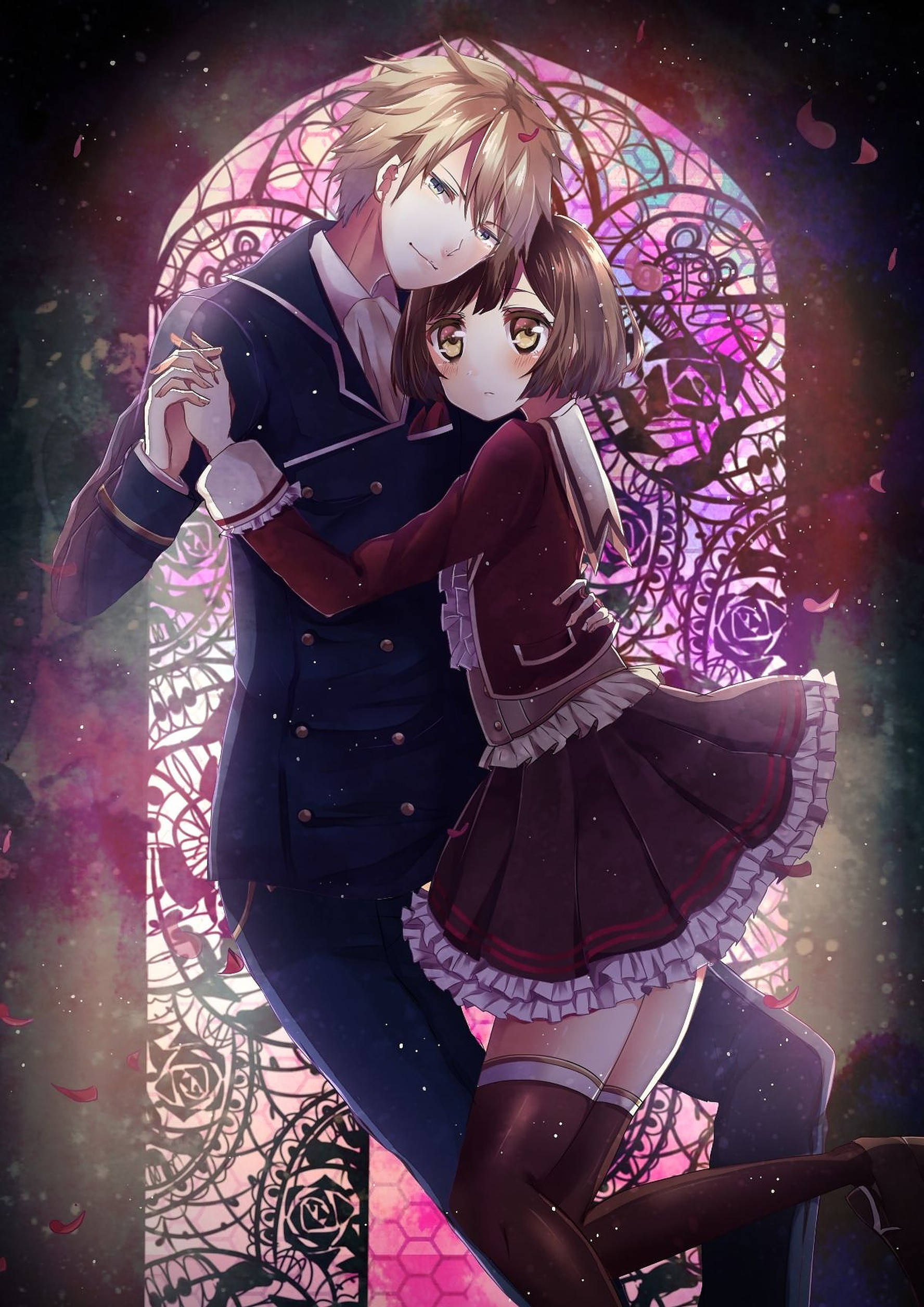 Nakakaakit na Anime Dance Duo Wallpaper