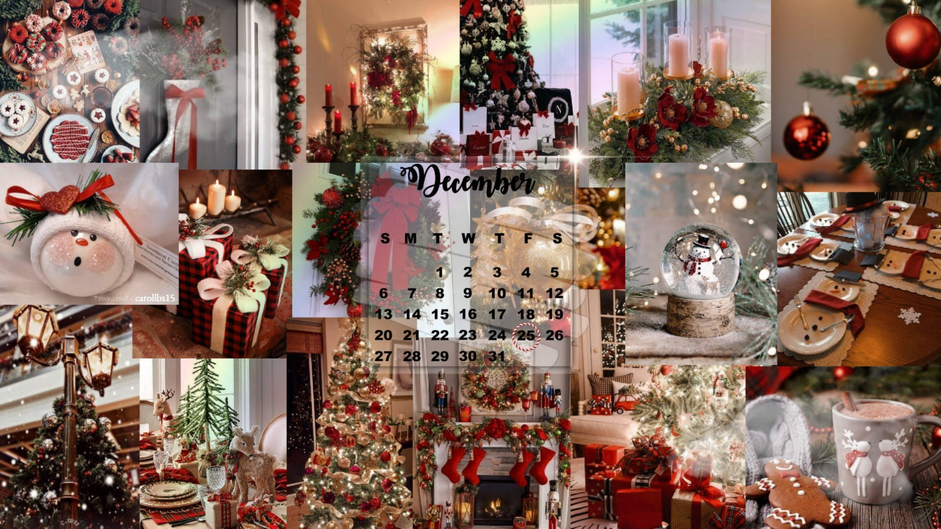 Nakakaakit na Christmas Collage Wallpaper