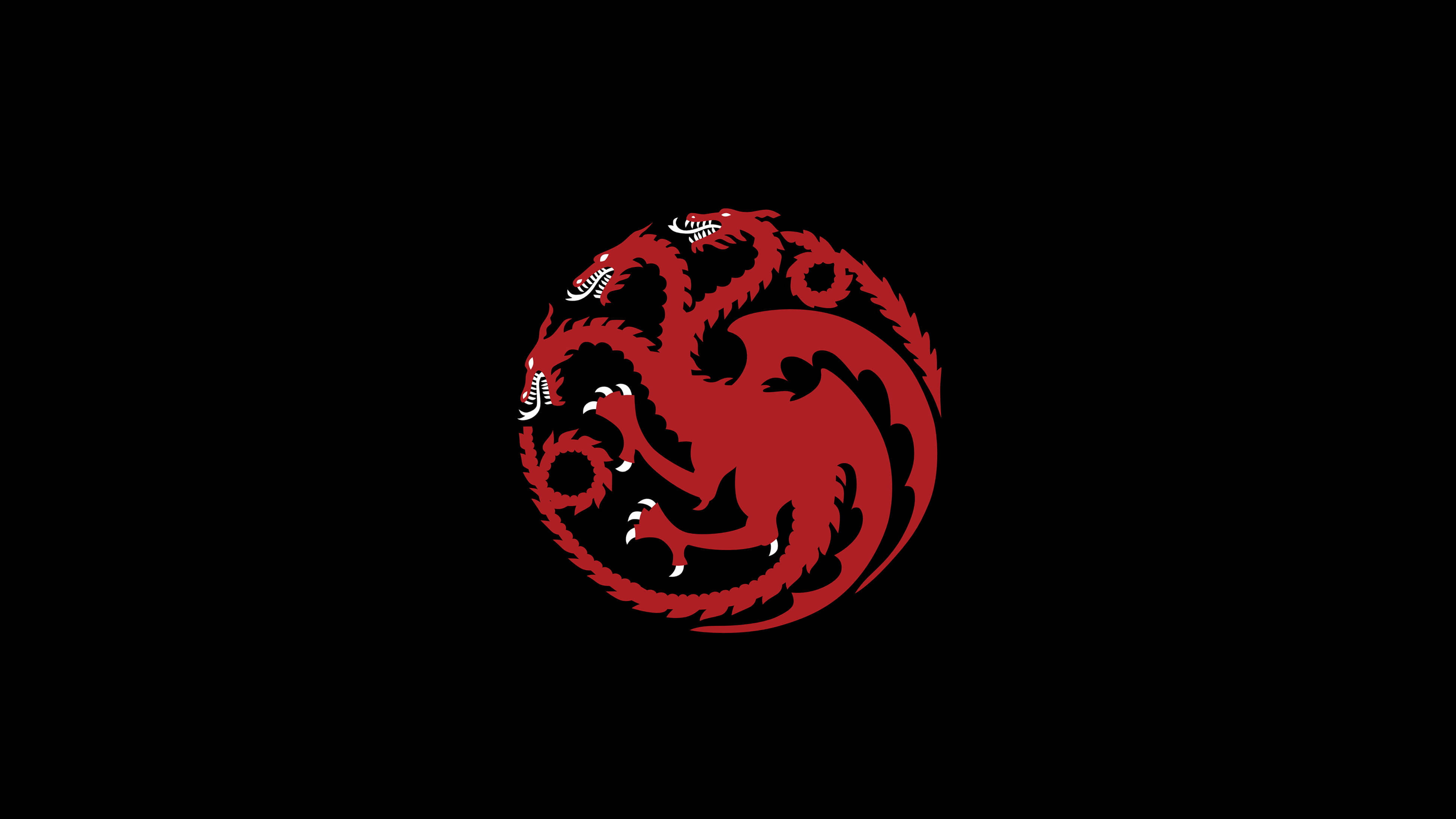 Nakakaakit na Logo ng Tatlong-Ulong Dragon para sa iPhone Wallpaper