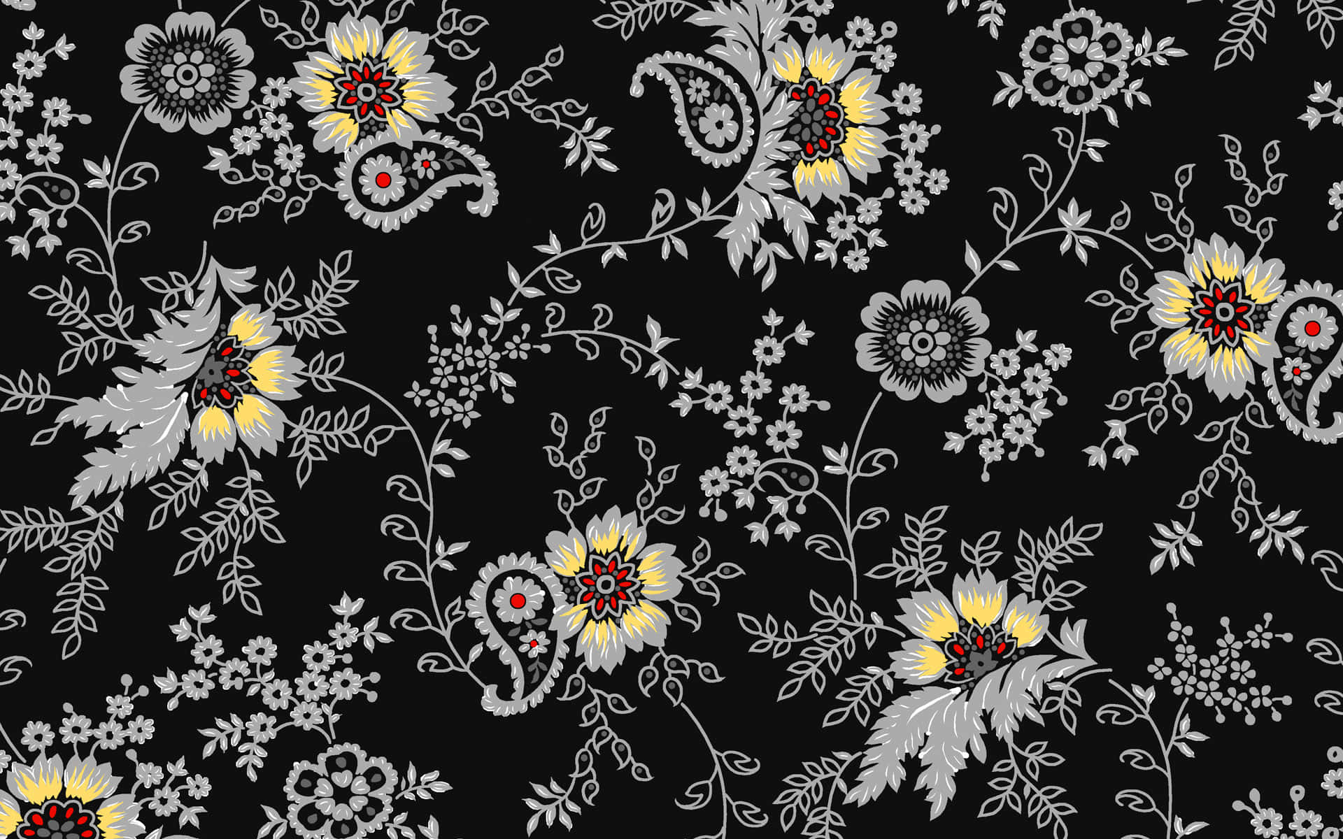 Nakakaakit na Madilim na Background na Bulaklak Wallpaper