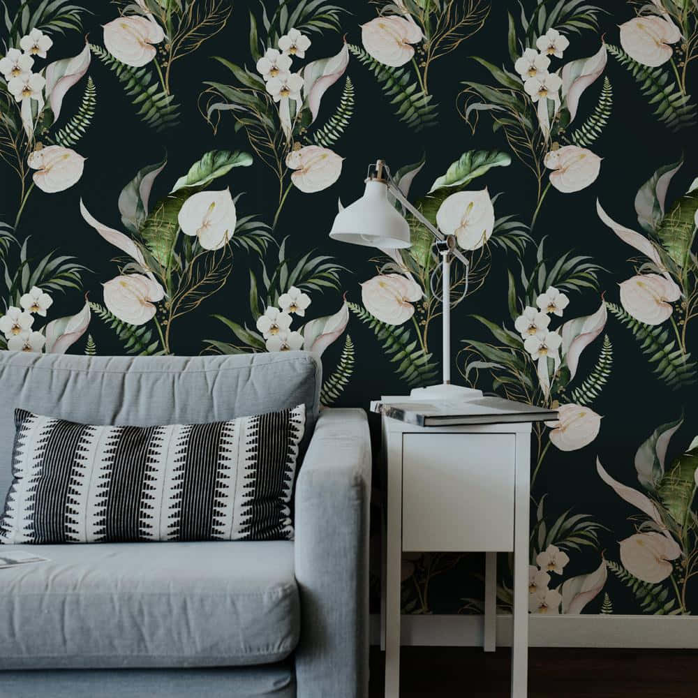 Nakakaakit na Madilim na Bulaklak na Background Wallpaper