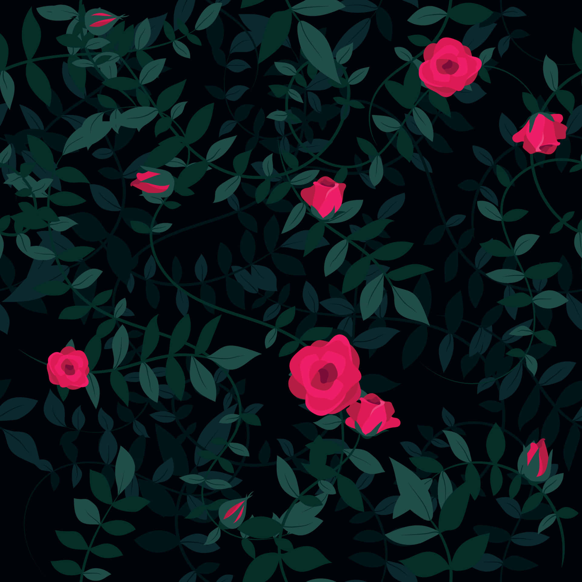 Nakakaakit na Madilim na Bulaklak na Background Wallpaper