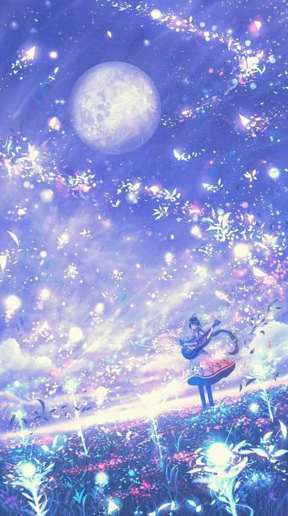 Nakakaakit na Tanawin ng Anime na may mga Cherry Blossom Wallpaper
