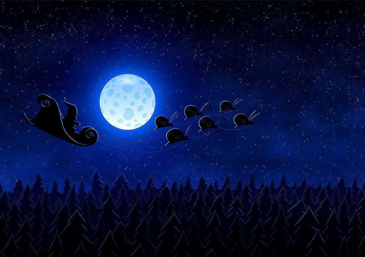 Nakakaakit na Tanawin sa Hatinggabi na may Matayog na Puno Wallpaper