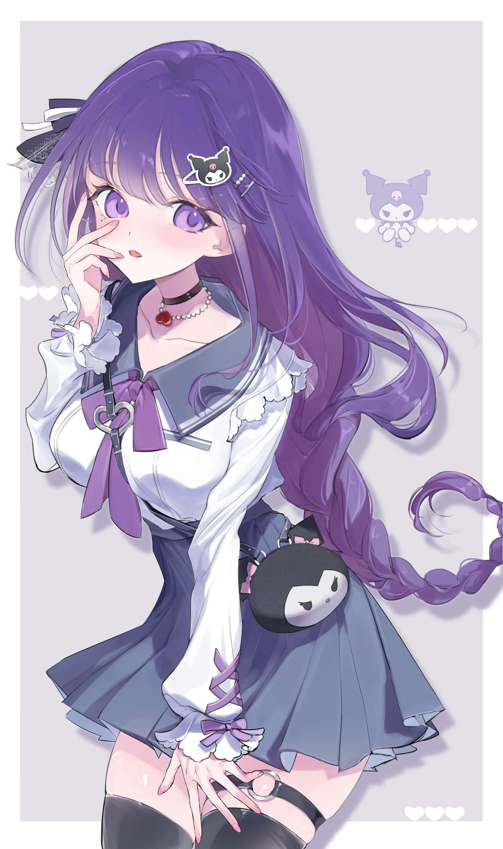 Nakakabighang Fanart ni Kuromi sa Masisiglang mga Kulay Wallpaper