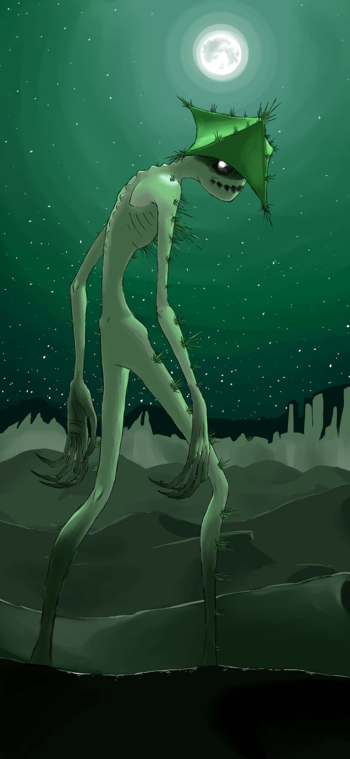 Nakakakatakot na Cacturne Monster Wallpaper