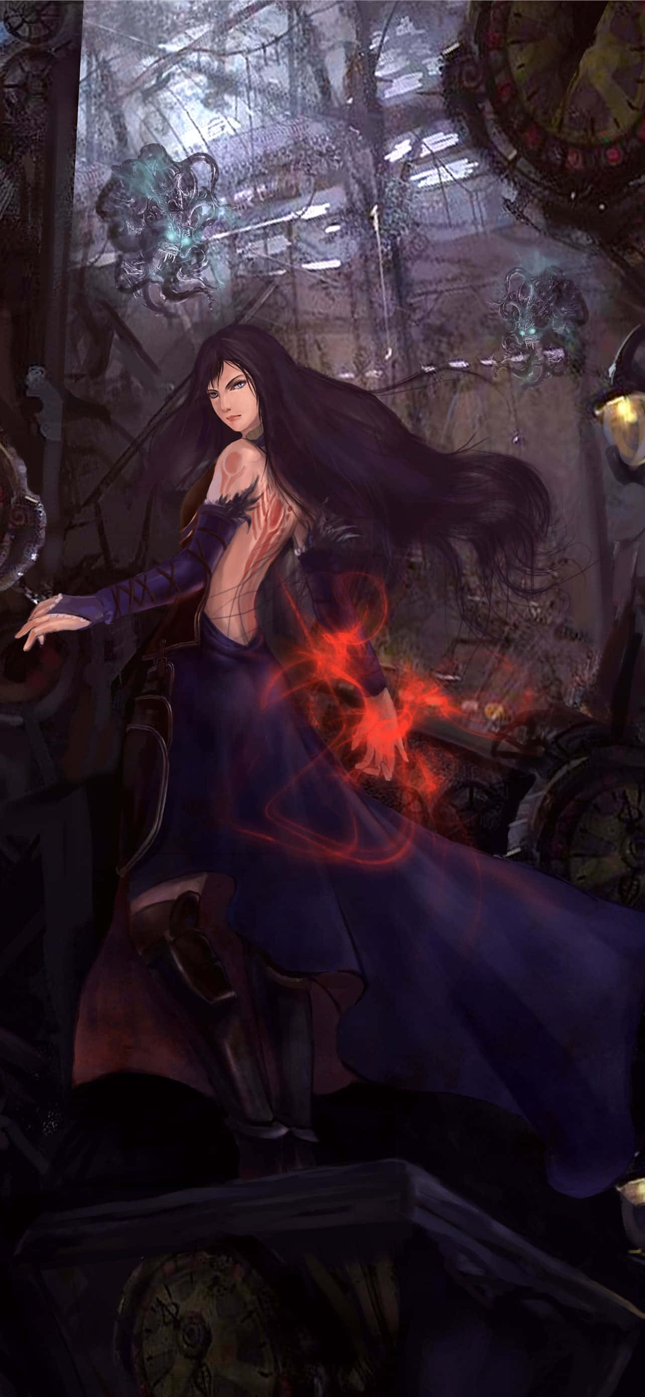 Nakakatakot na Gothic na Kastilyo ng Castlevania Wallpaper