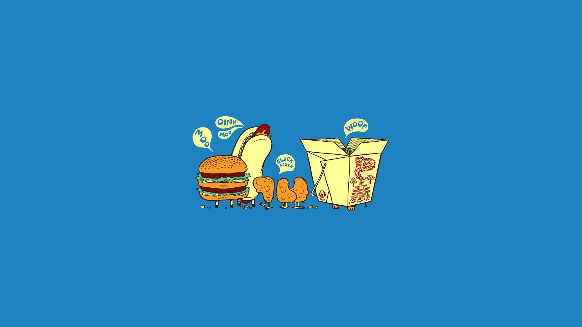 Nakakatawang Aesthetic ng Fast Food Wallpaper