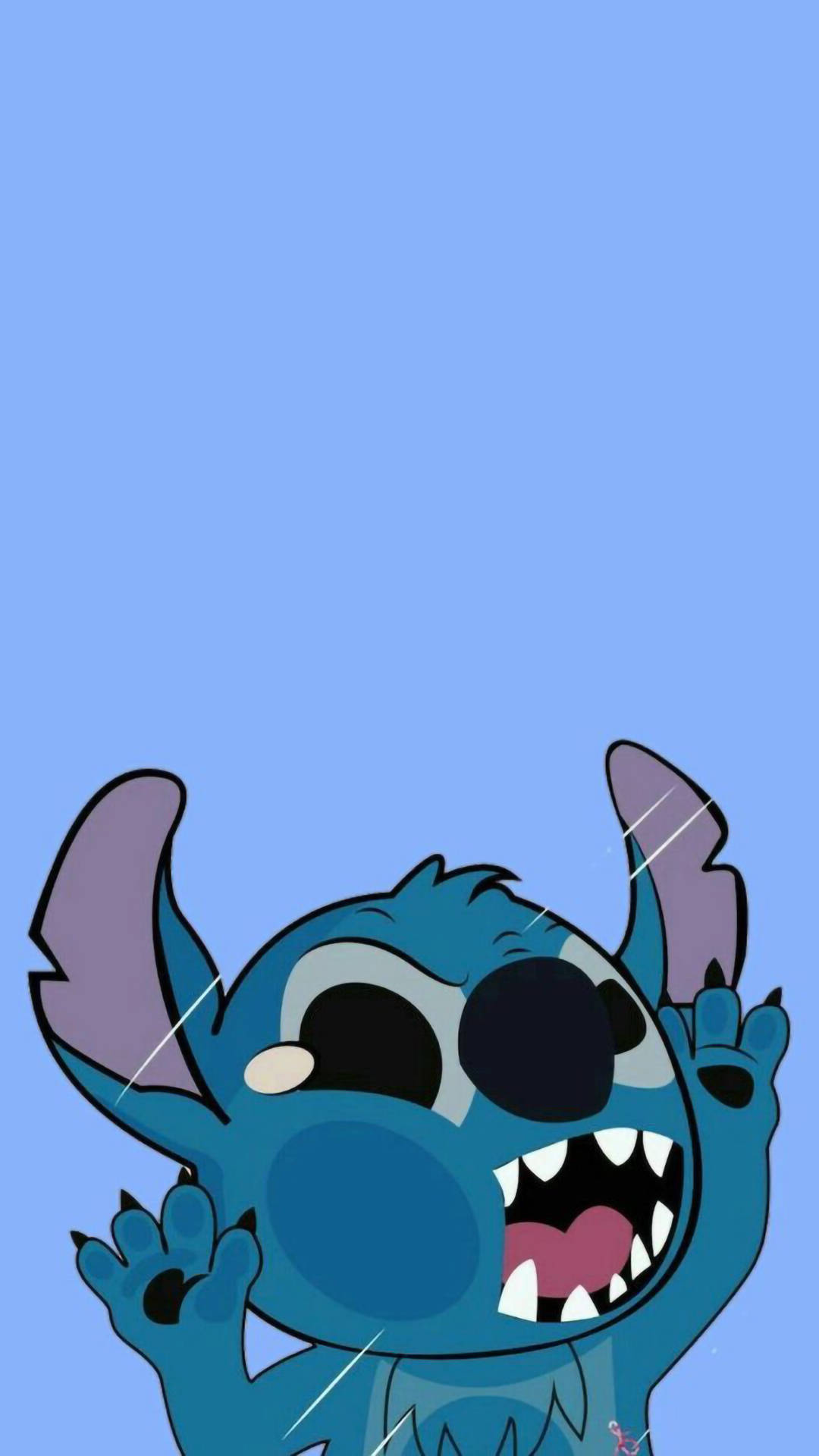 Nakakatawang Aesthetic na Mukha ni Stitch Wallpaper
