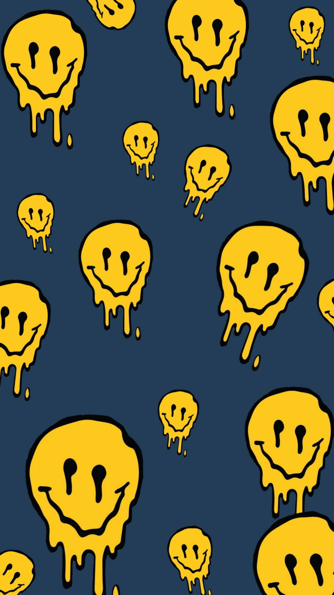 Nakakatawang Aesthetic na Natutunaw na Smiley Wallpaper