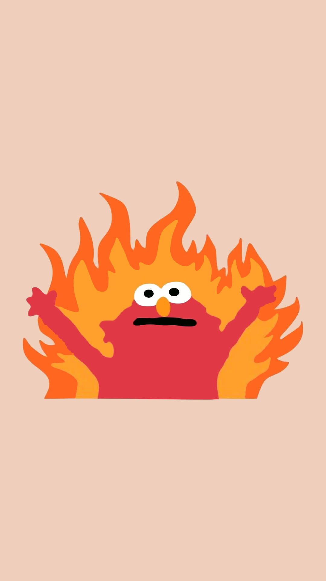 Nakakatawang Aesthetic na Si Elmo na Nasusunog Wallpaper