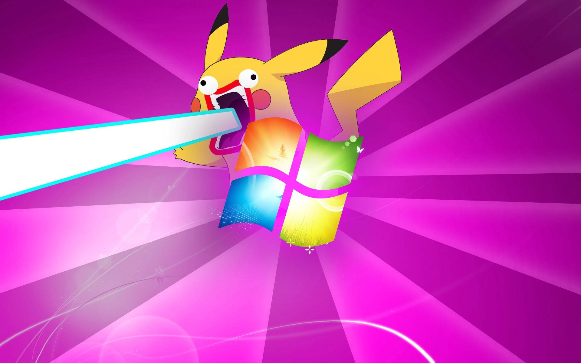 Nakakatawang Anime Windows Pikachu Wallpaper