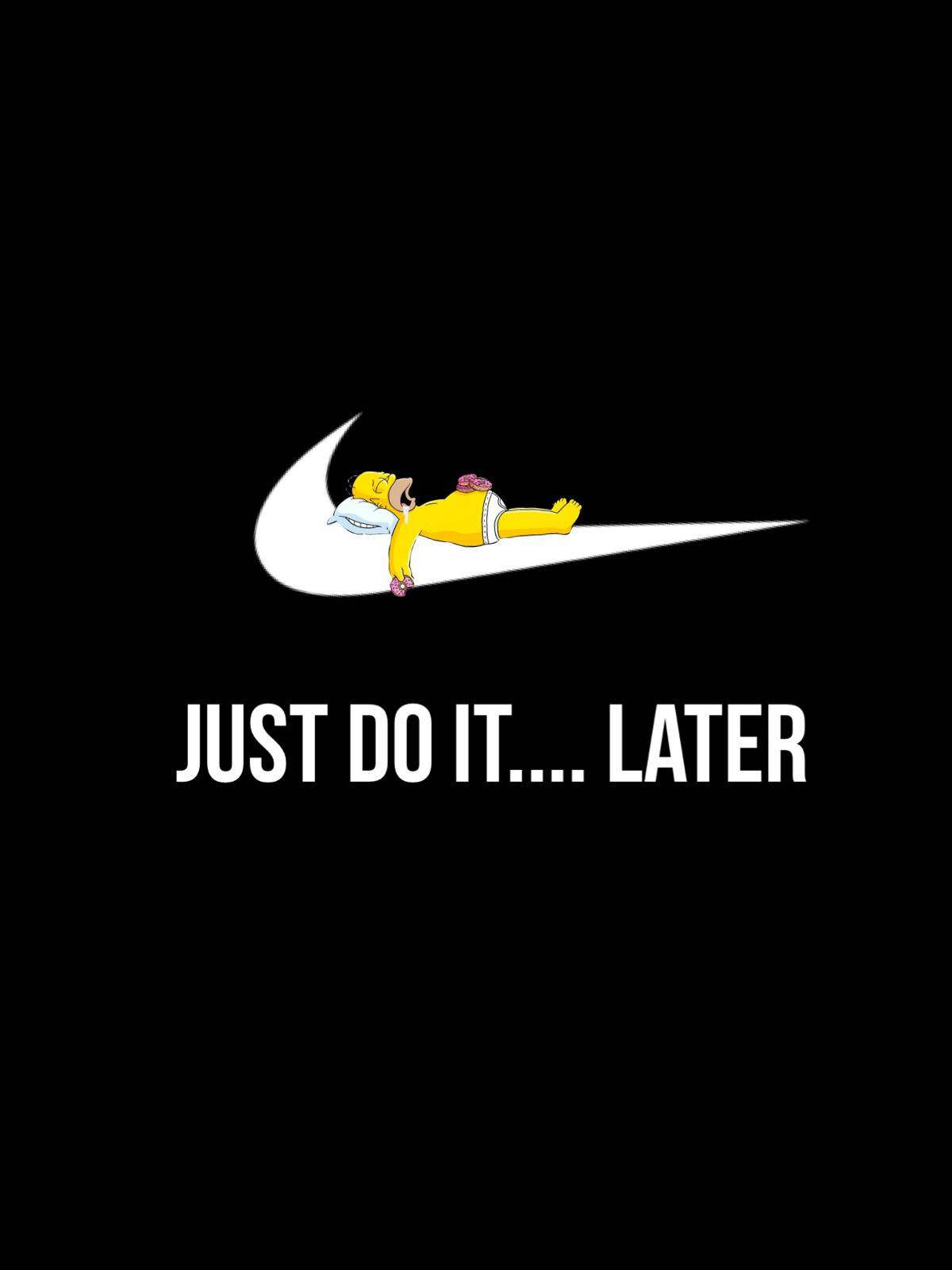 Nakakatawang Homer Nike Aesthetic Wallpaper