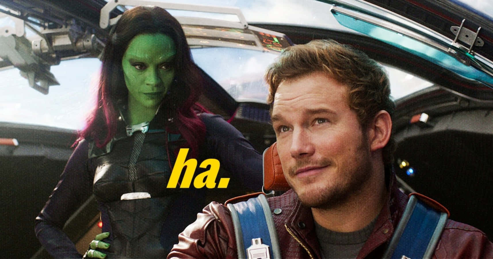 Nakakatawang Larawan ng Marvel Star-lord at Gamora Wallpaper