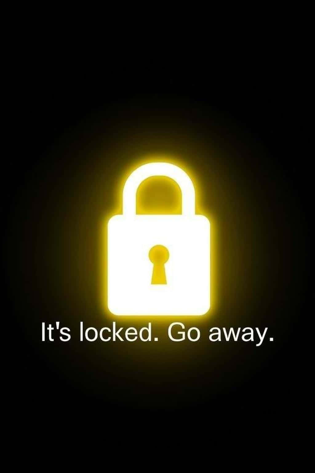 Nakakatawang Lock Screen na Dilaw na Lock Wallpaper