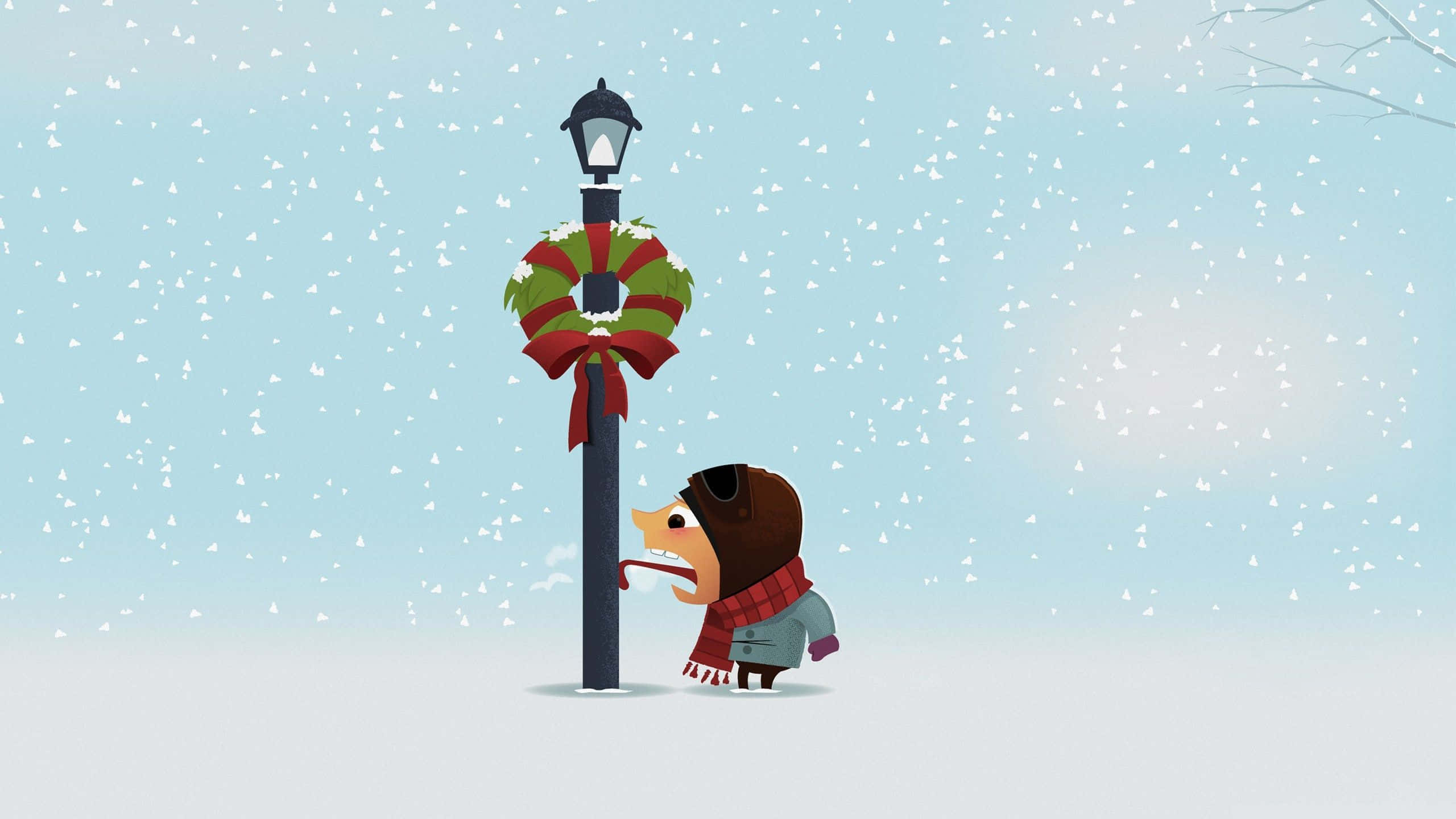 Nakakatawang Mga Kalokohan ng Reindeer sa Pasko Wallpaper