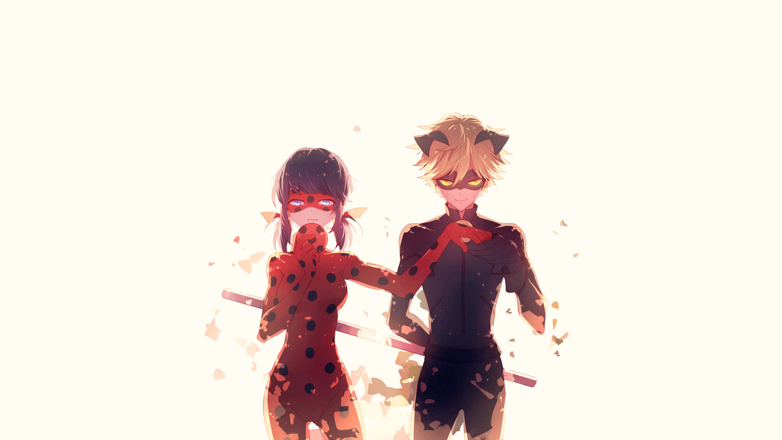 Nakakatawang Miraculous Ladybug Cat Noir Anime Aesthetic na Larawan Wallpaper