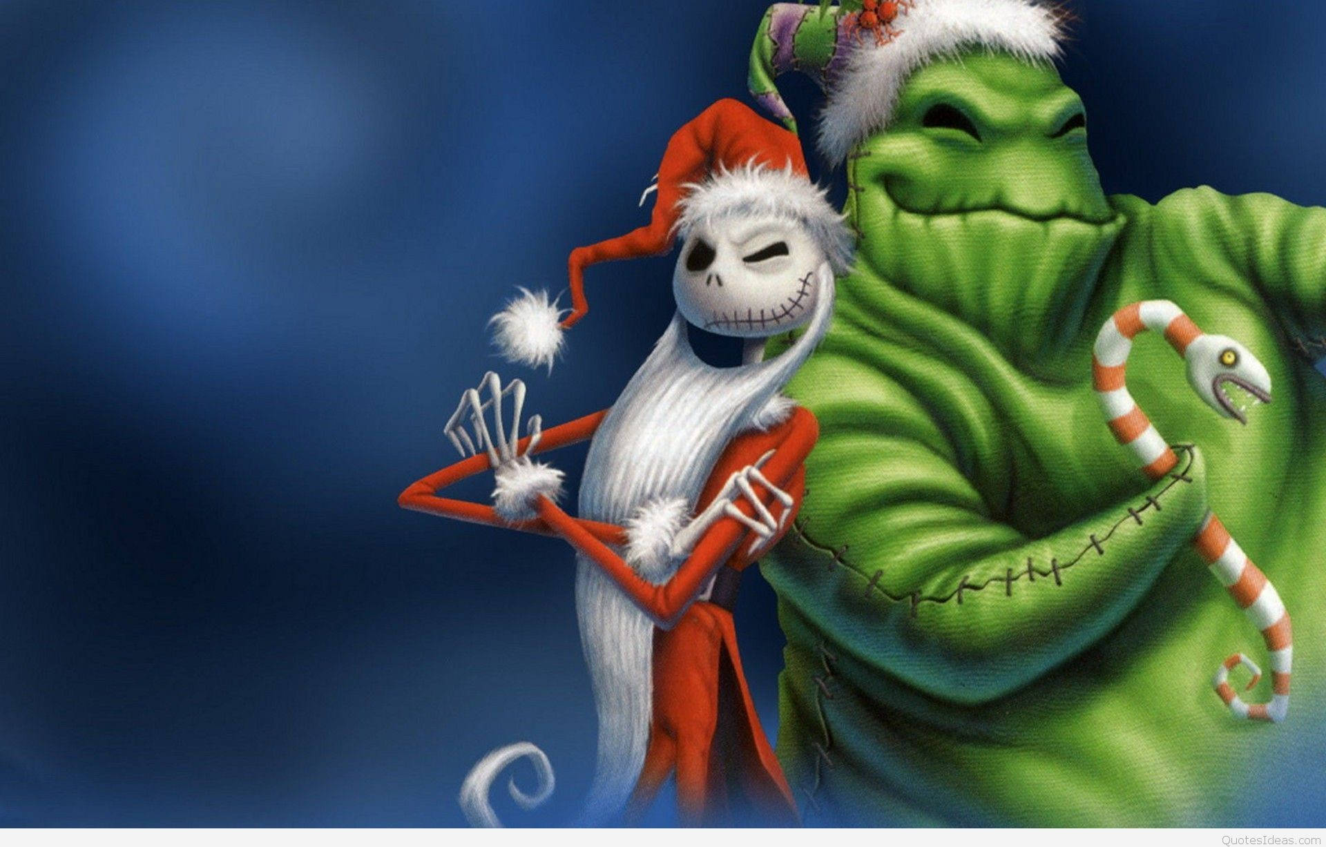 Nakakatawang Pasko nina Jack at Oogie Boogie Wallpaper
