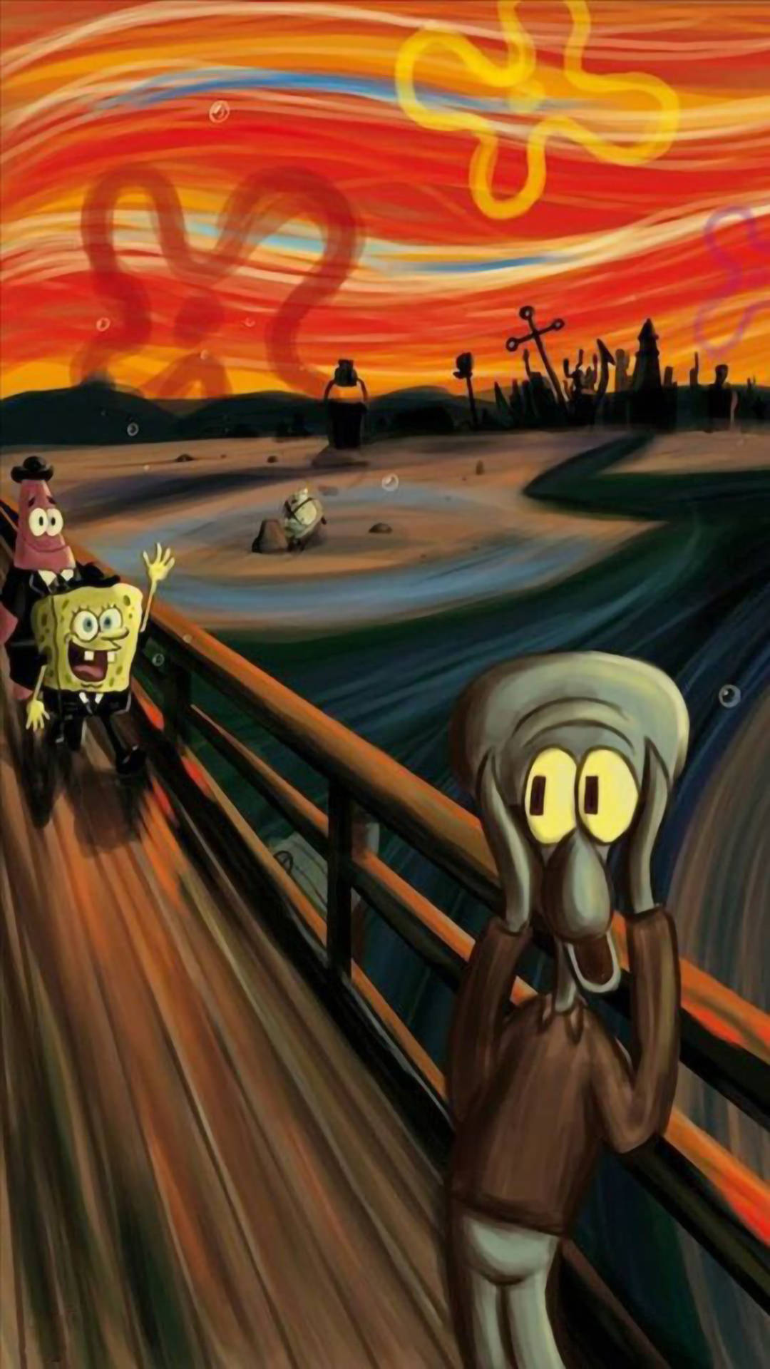 Nakakatawang Sigaw ni Squidward Aesthetic Wallpaper