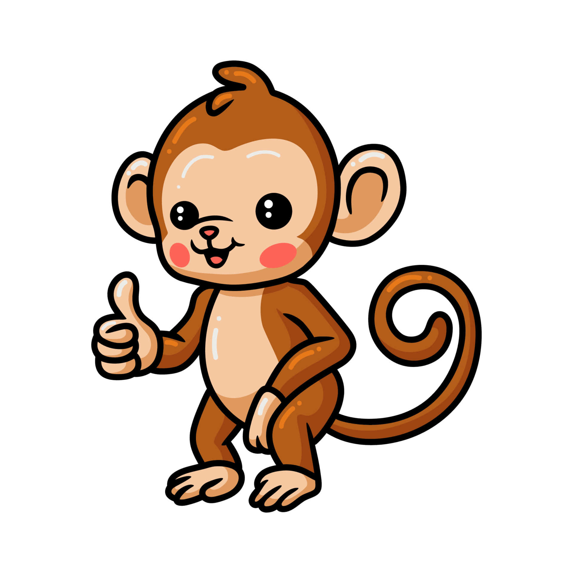 Nakakawang Unggoy na Nagbibiti ng Nakangiting Kumusta Wallpaper