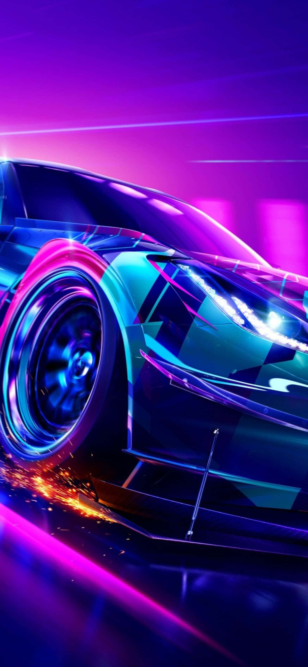 Nakakawing Neon Glow: Cool na iPhone Background Wallpaper