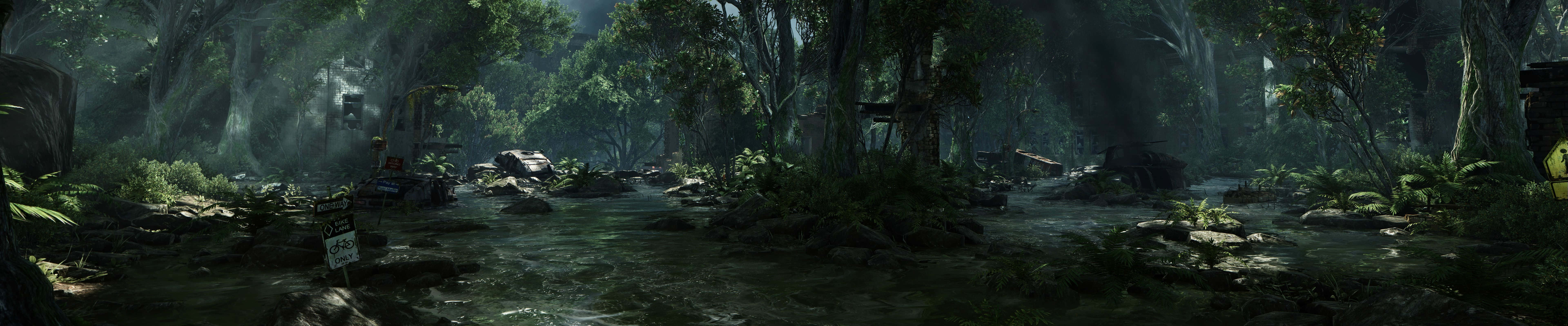 Nakamamanghang Crysis Forest Pixel 3 Monitor Background Wallpaper