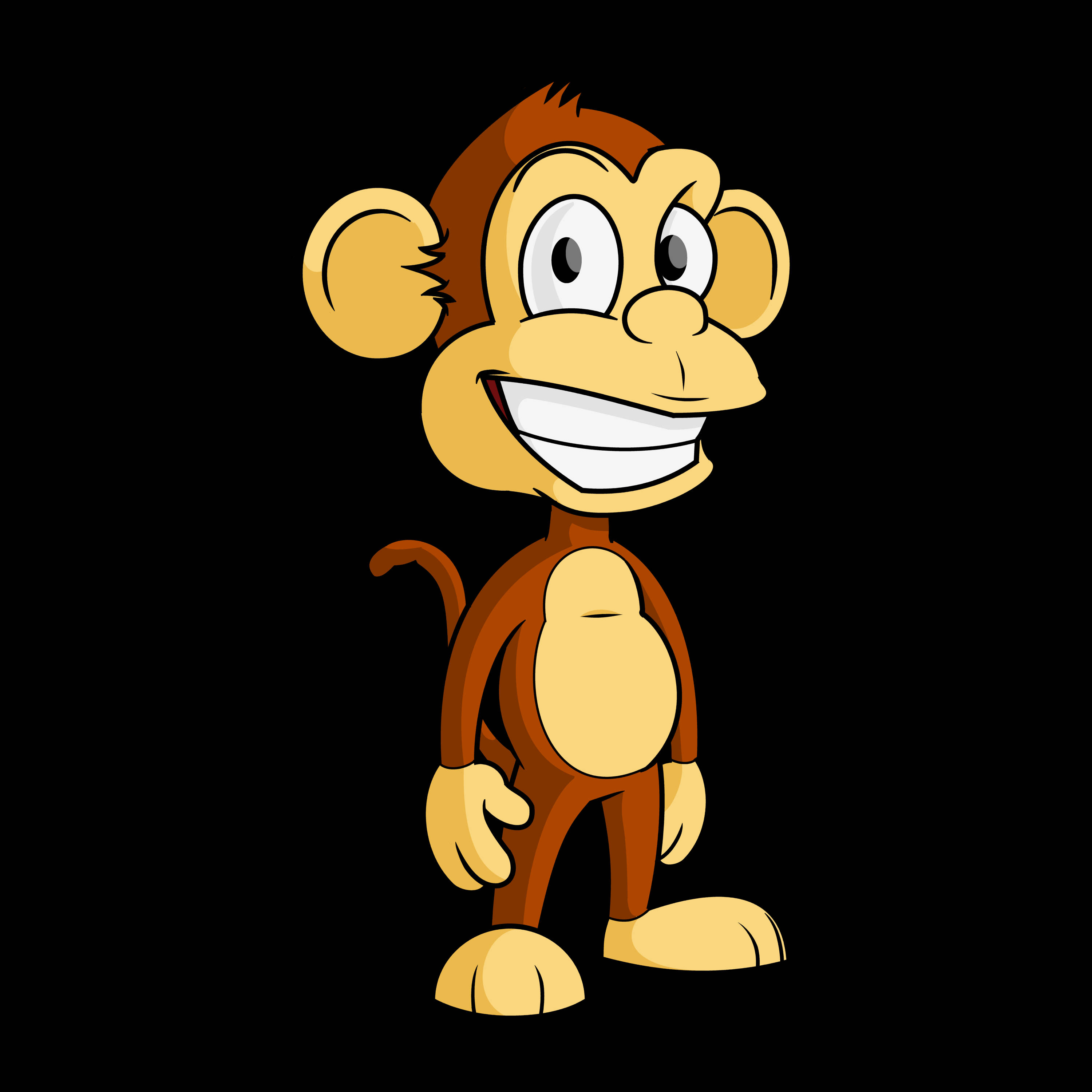 Nakangiting Cute na Unggoy Wallpaper