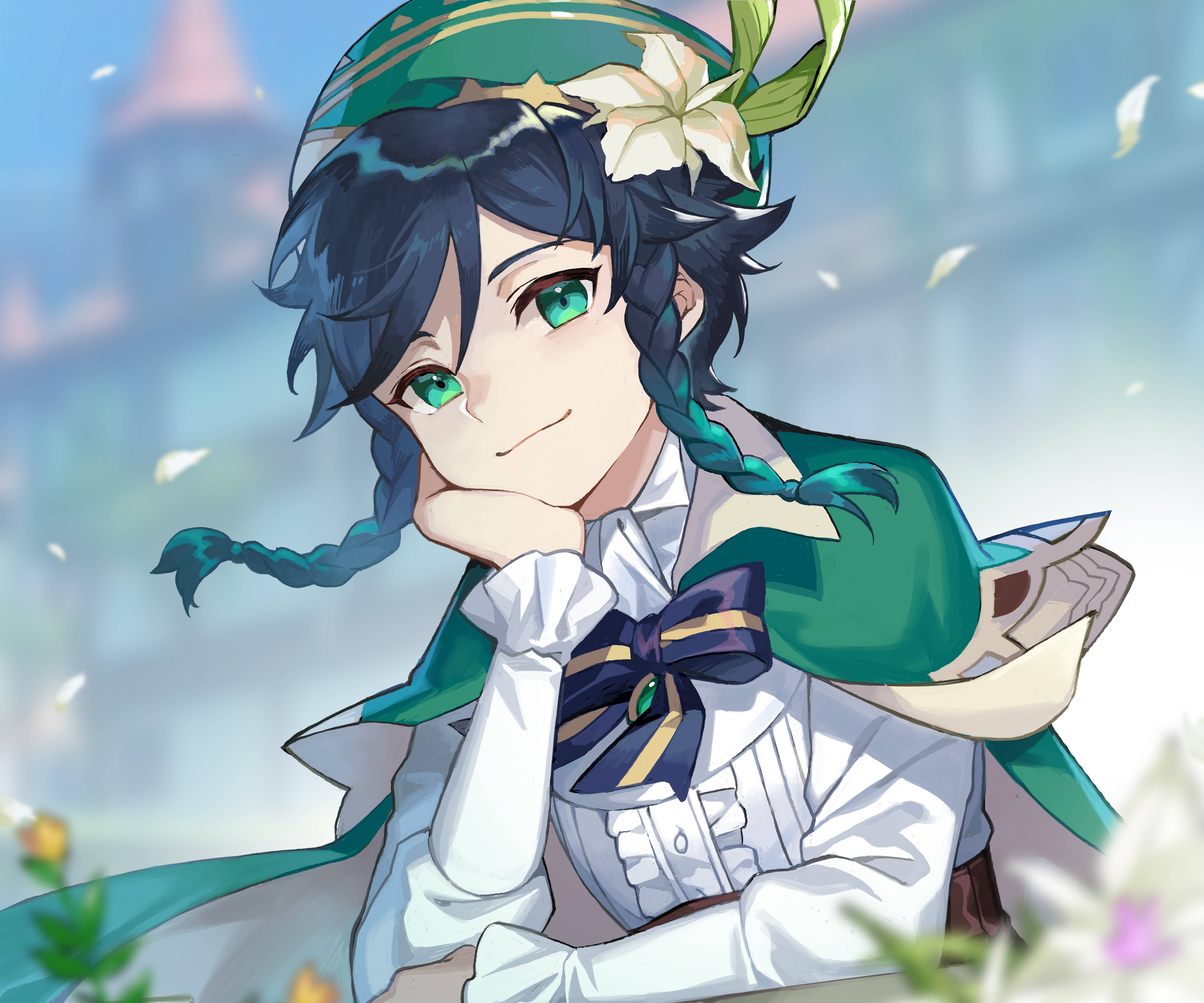 Nakangiting Genshin Venti Wallpaper