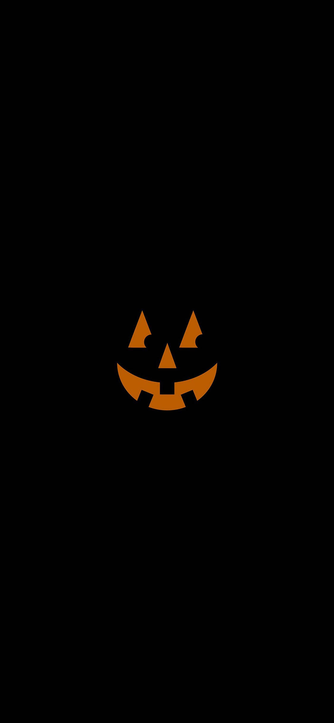 Nakangiting Kalabasa para sa Halloween ng iPhone Wallpaper