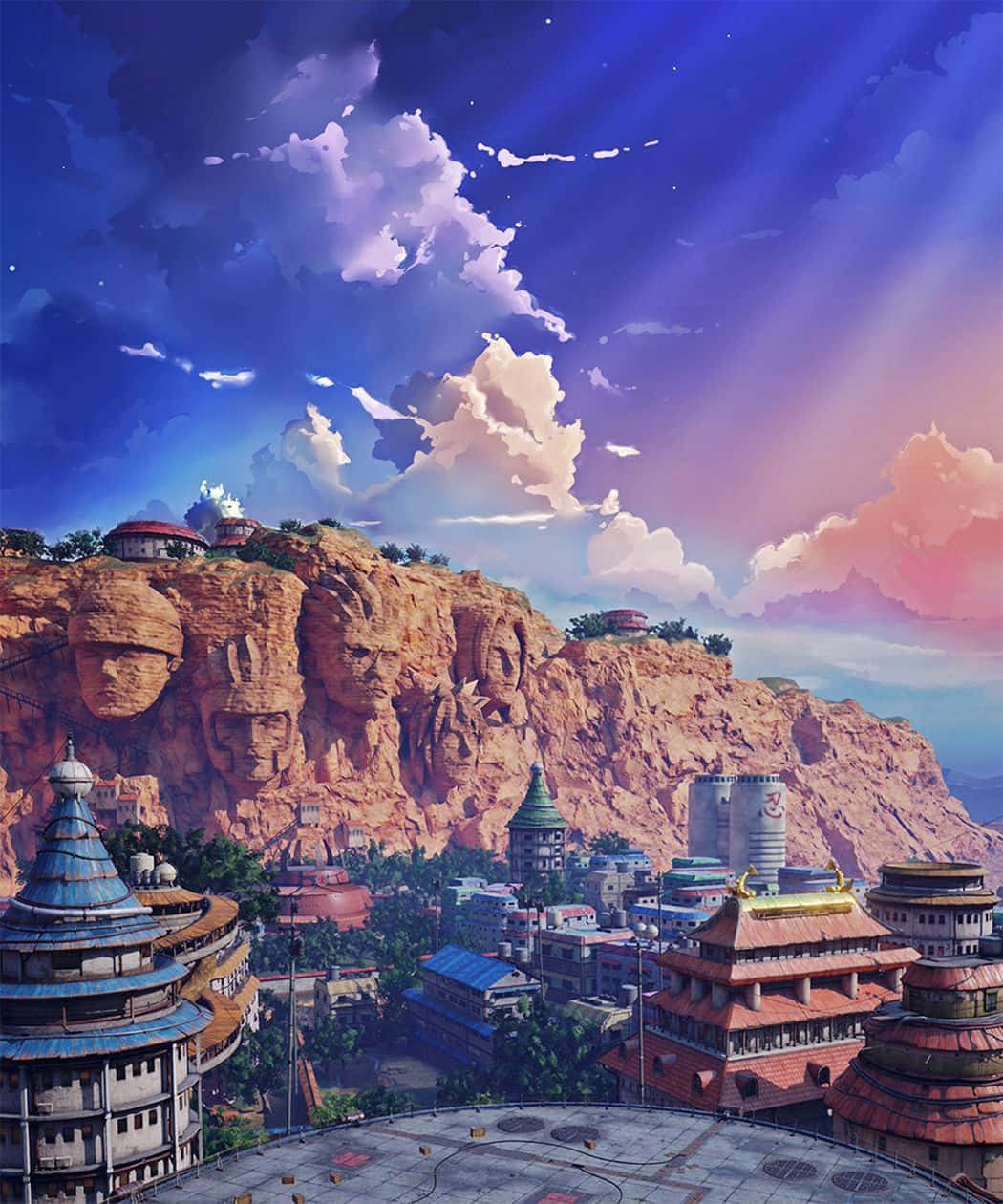 Nakatagong Nayon ng Konohagakure Hokage Rock Wallpaper