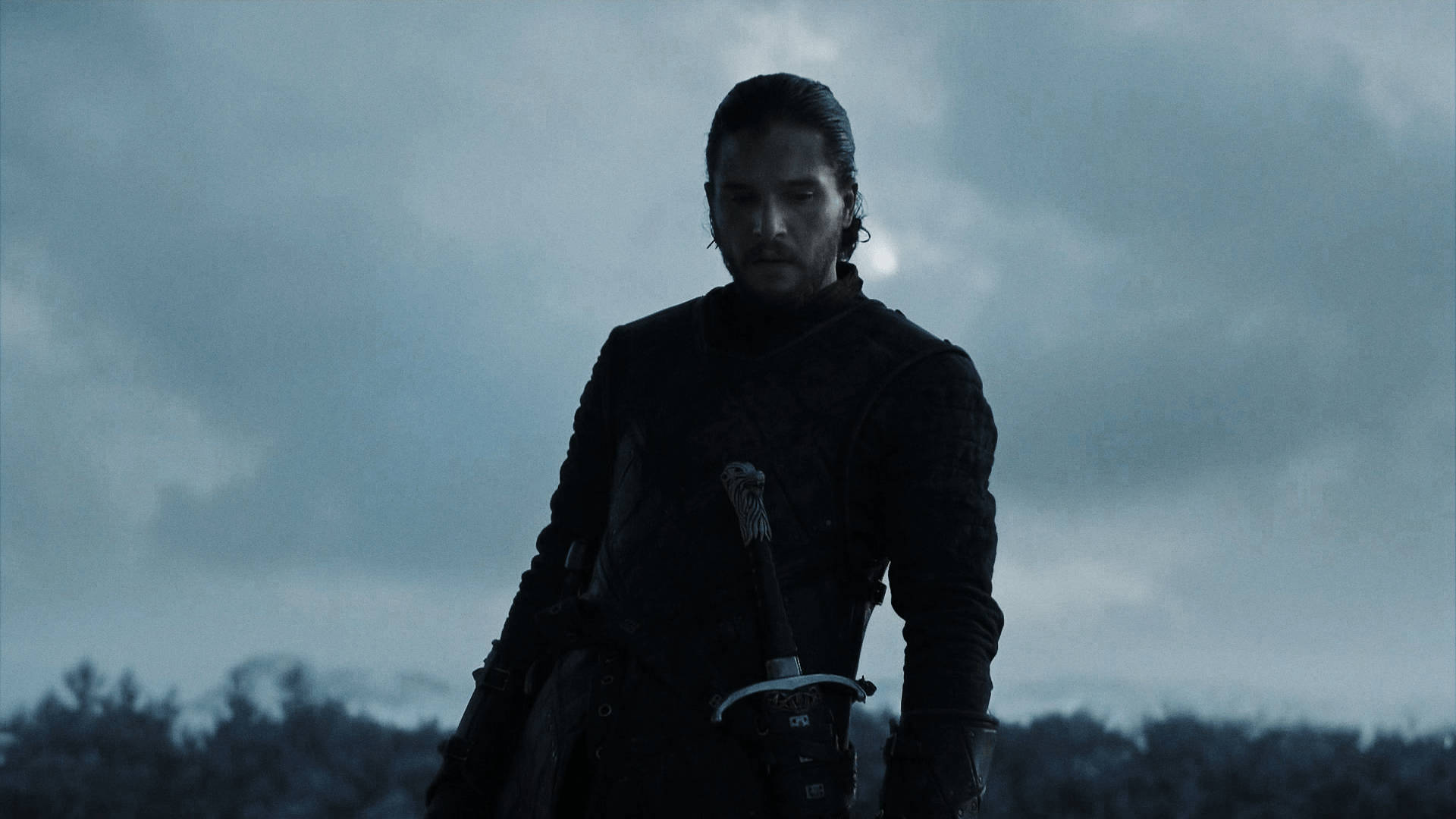 Nakatayong Jon Snow Game of Thrones Wallpaper