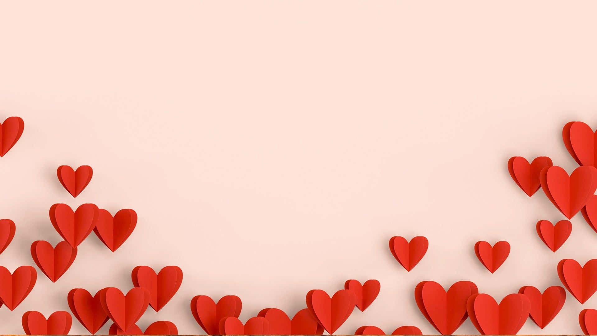 Nakatuping Pulang Puso na Background ng Valentine Wallpaper