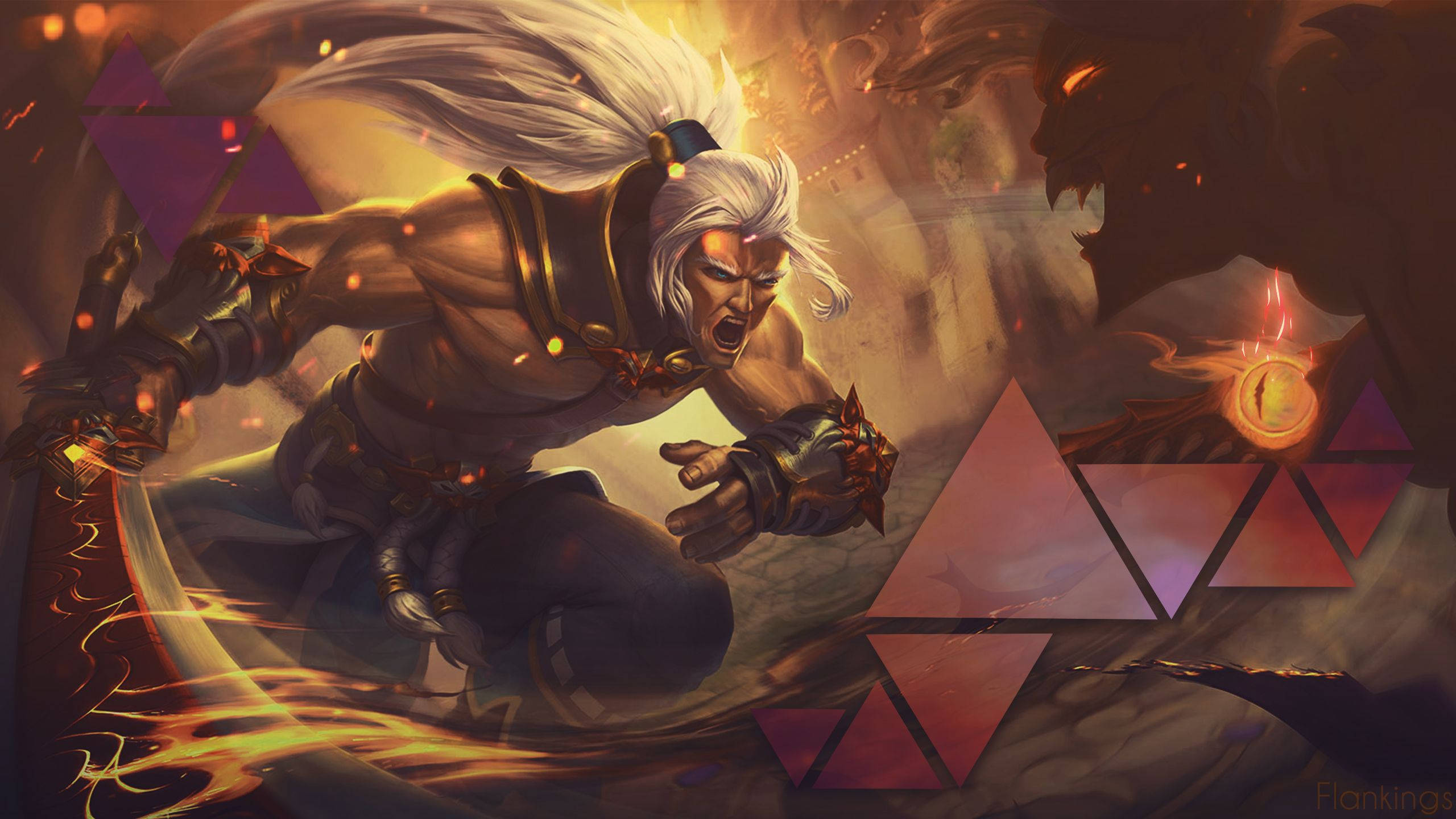 Nakatutok ang Demon Slayer sa Kanyang Kalaban Wallpaper