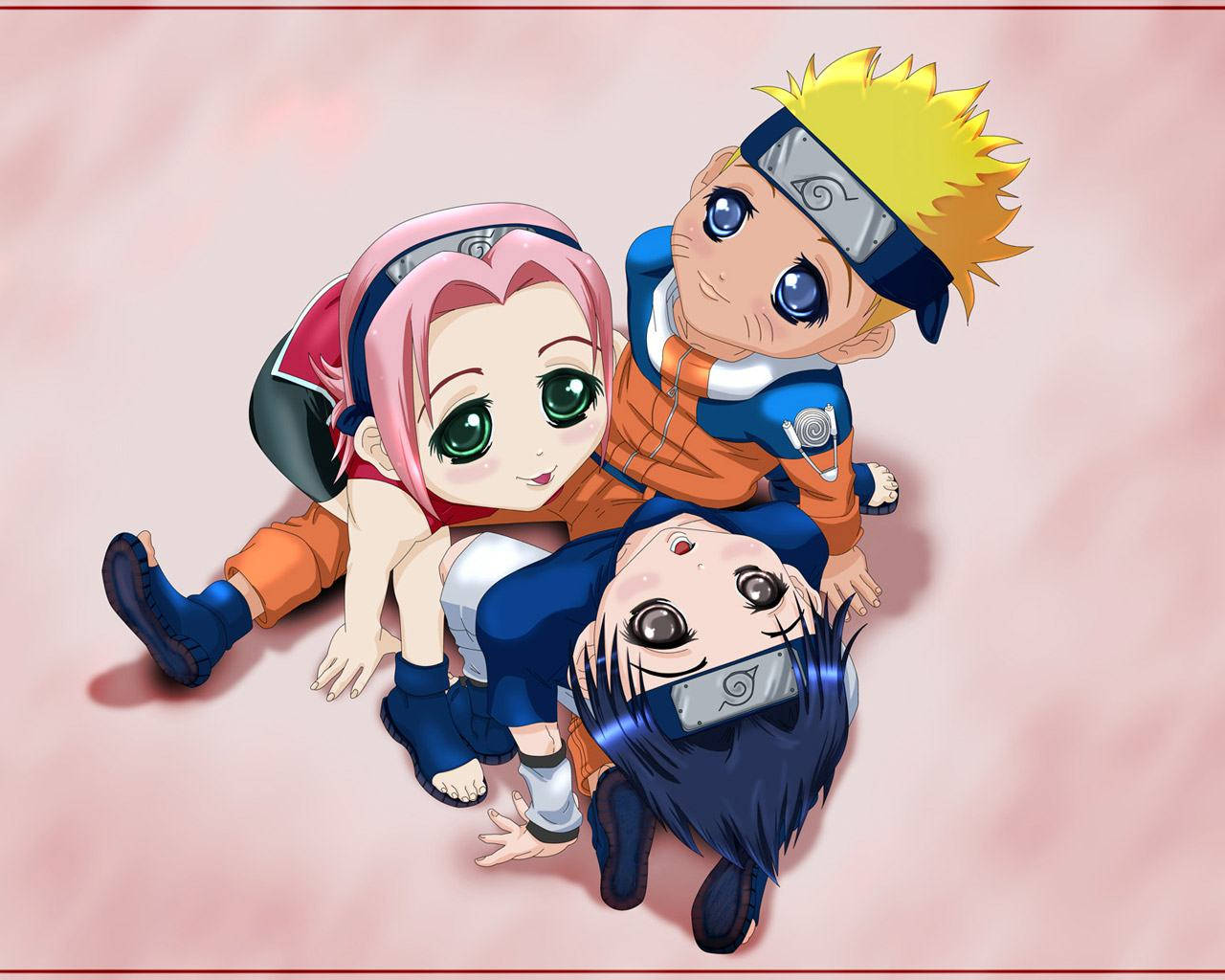Nakatutuwang Baby Ilustrasyon ni Naruto Wallpaper