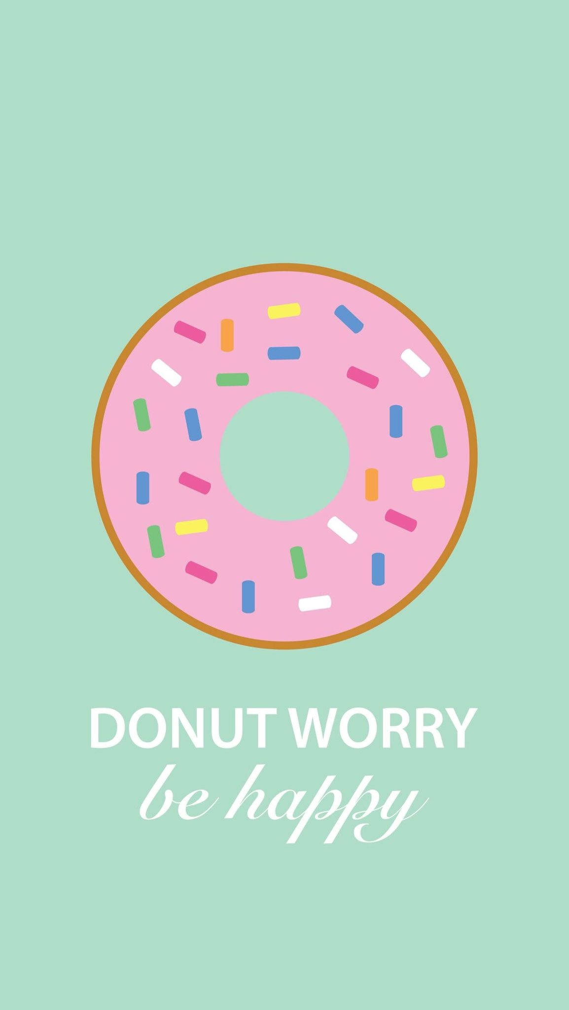 Nakatutuwang Donut na Wallpaper para sa iPad Wallpaper