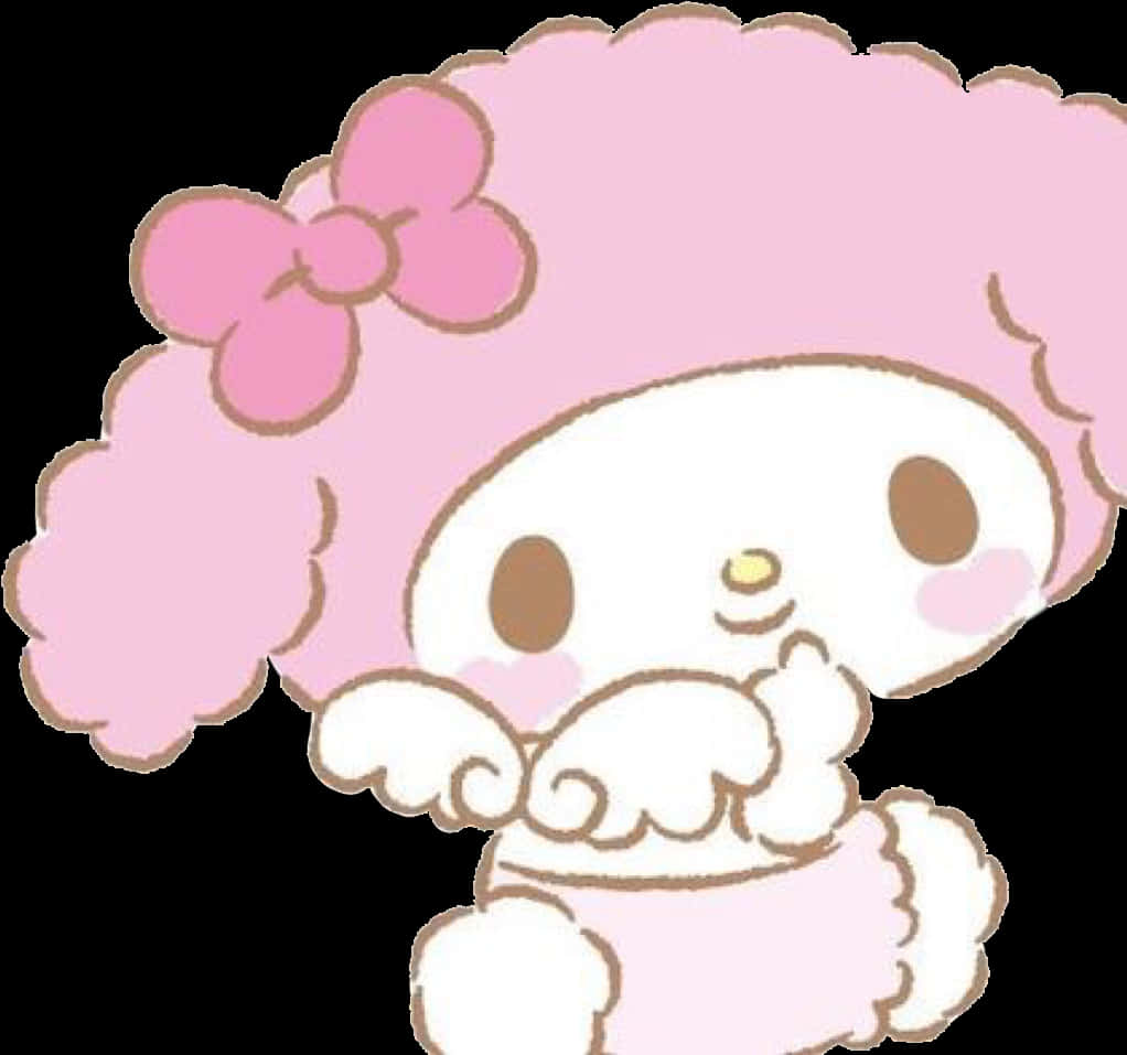 Nakatutuwang Pose ni My Melody Wallpaper