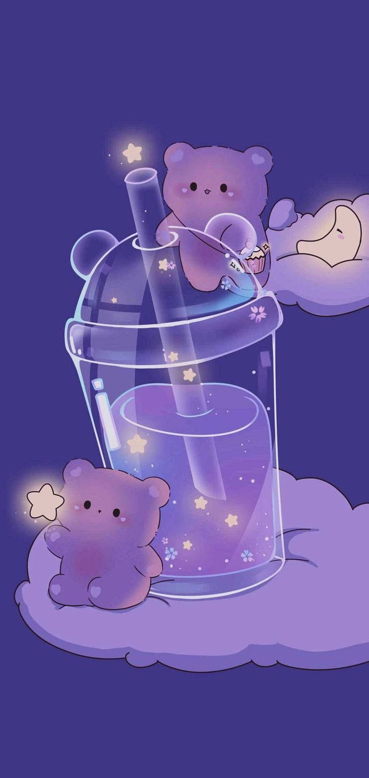 Nakatutuwang Purple na iPhone Screen Wallpaper