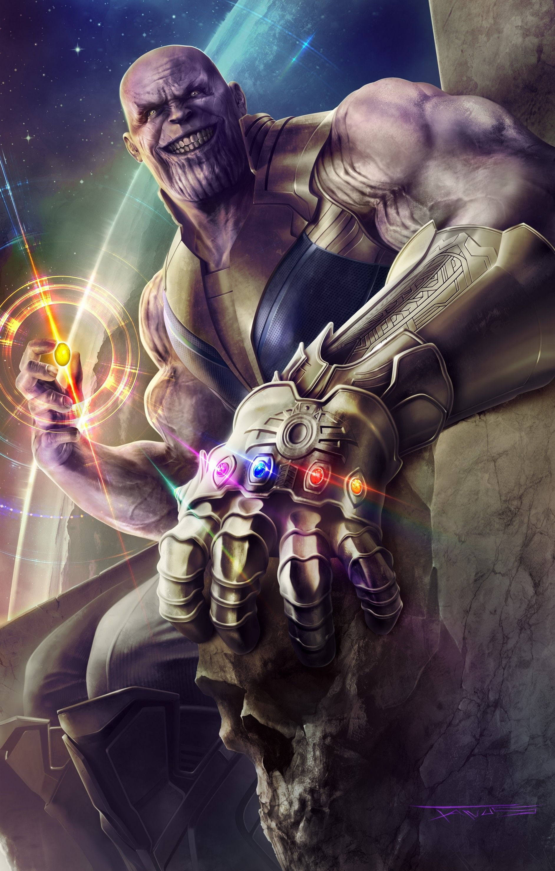 Nakaupo Sa Trono Thanos HD Wallpaper
