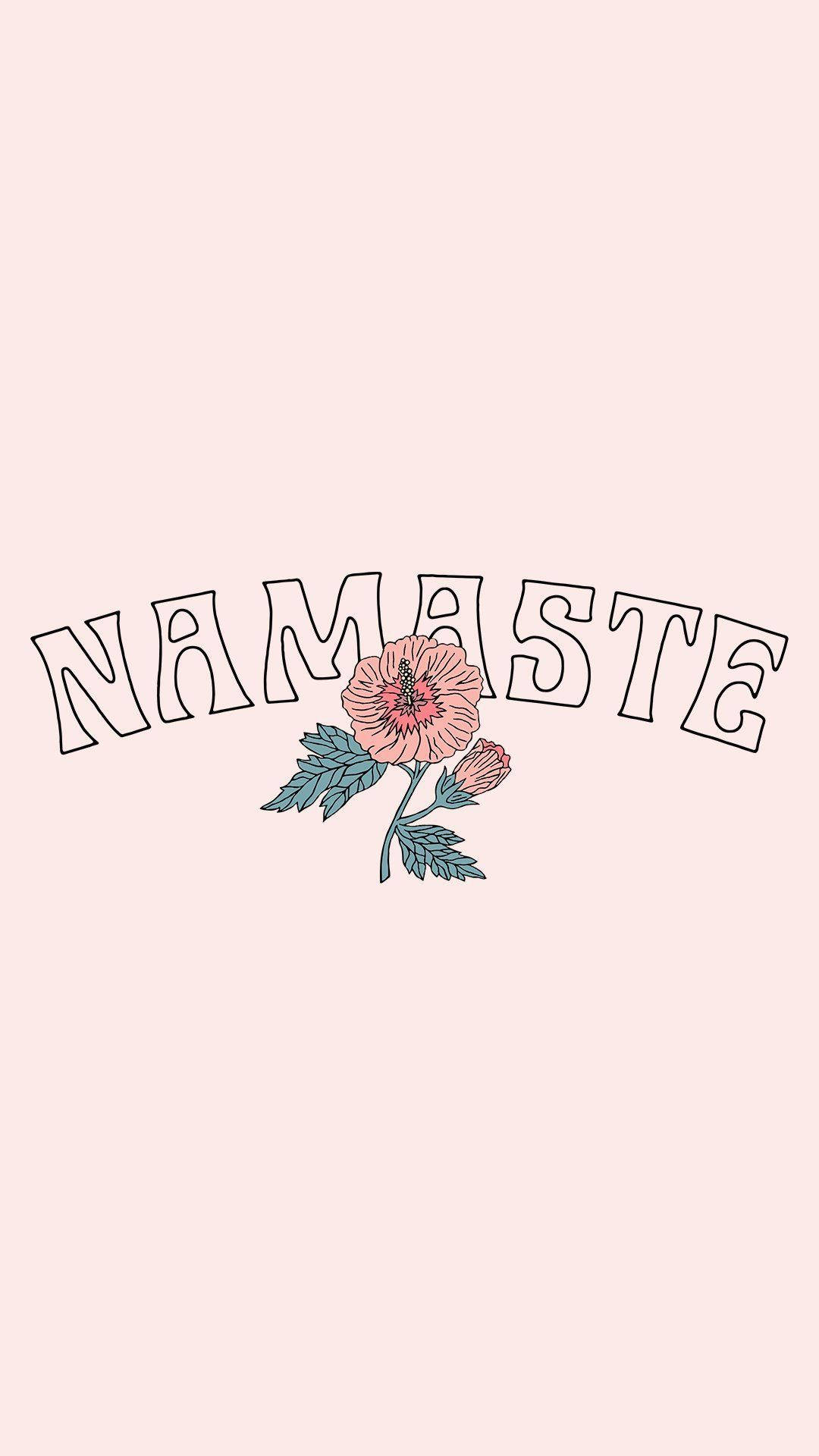 Namaste Espiritwal Aesthetic na May Bulaklak Wallpaper
