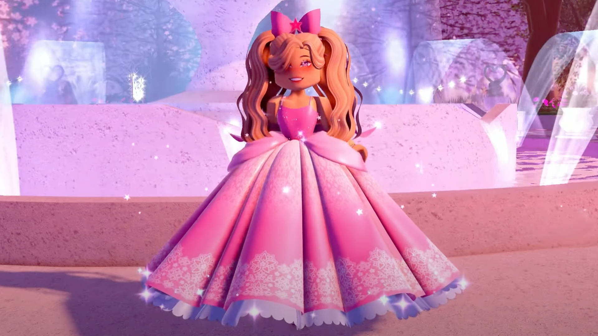 Namumula na Babae sa Roblox Royale High Wallpaper