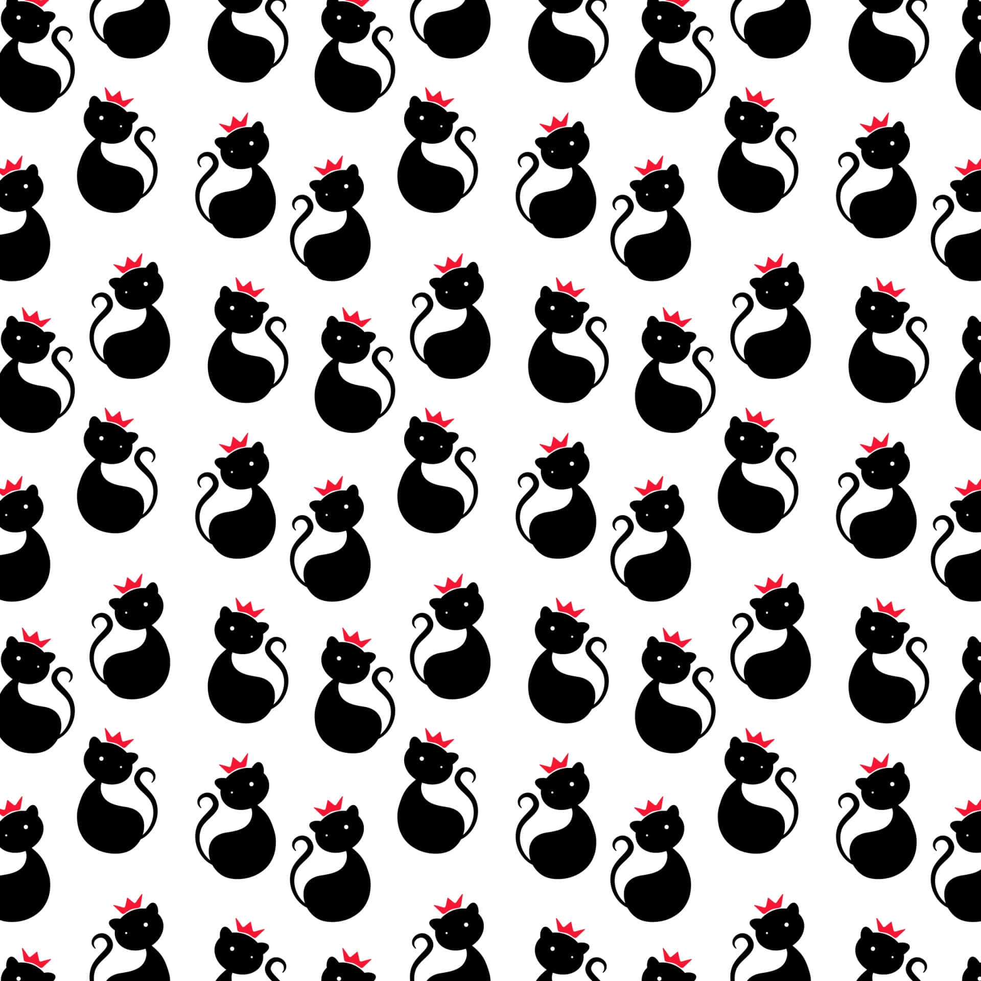 Nangangaso - isang itim na pusang naghahanap ng kanyang biktima Wallpaper
