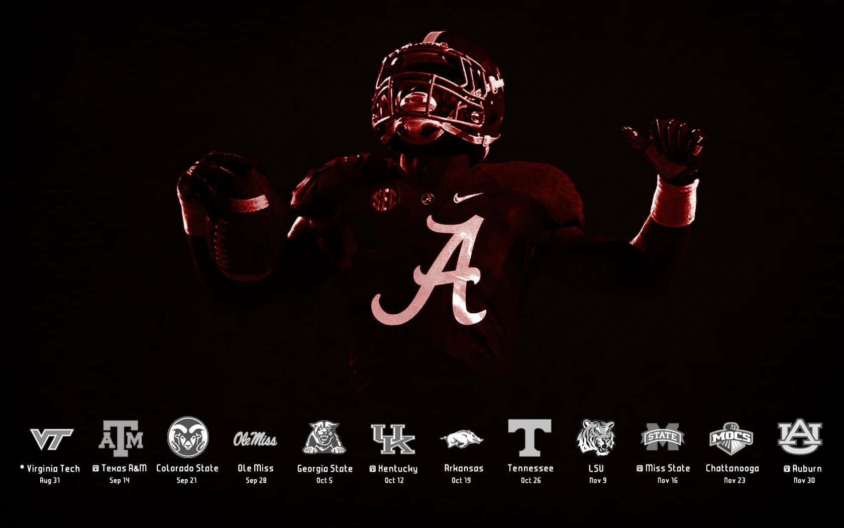 Nangunguna ang Crimson Tide sa Ranggo ng College Football Wallpaper