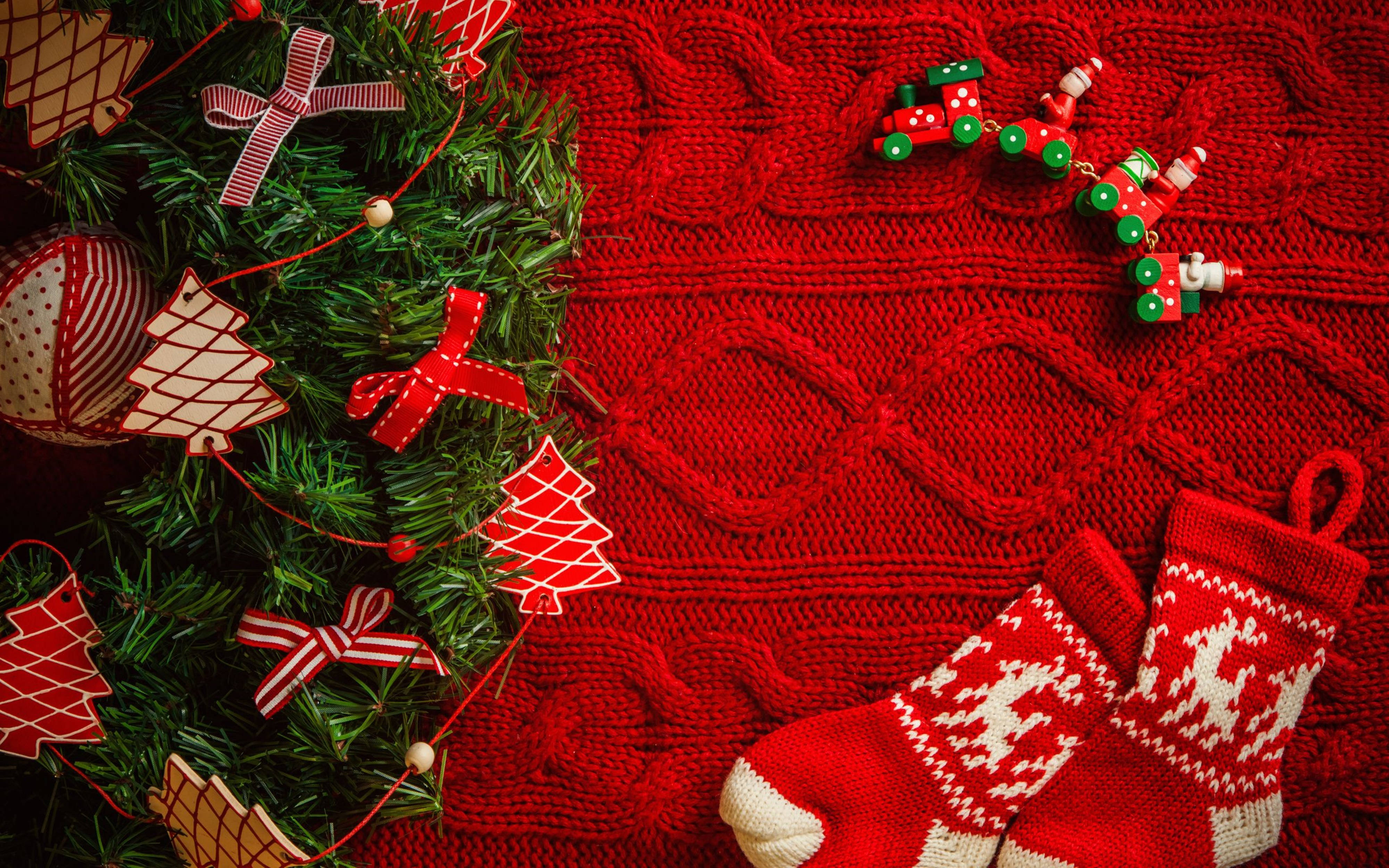 Napakagandang 4K Ultra HD na Display ng Kapistahan ng Pasko Wallpaper