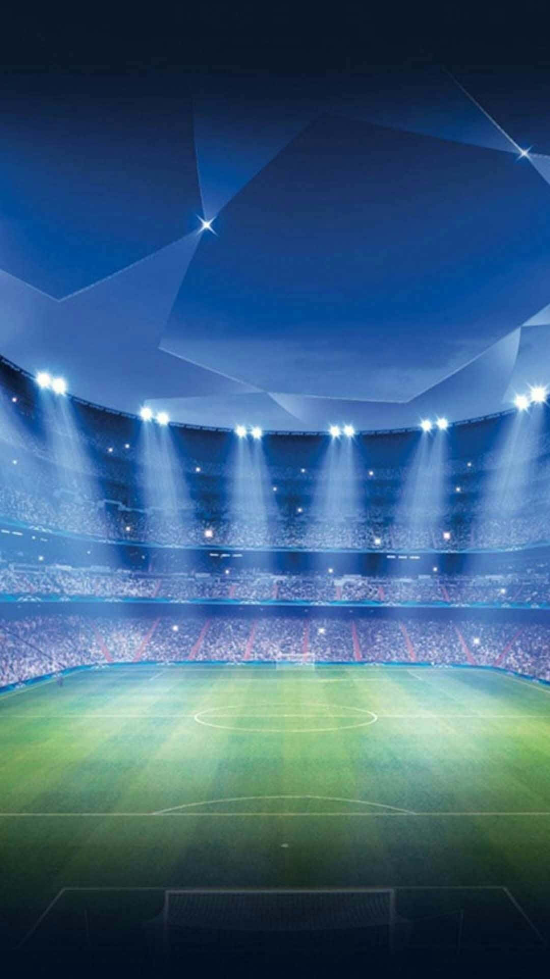 Napakagandang Background ng Stadium ng Soccer Field Wallpaper