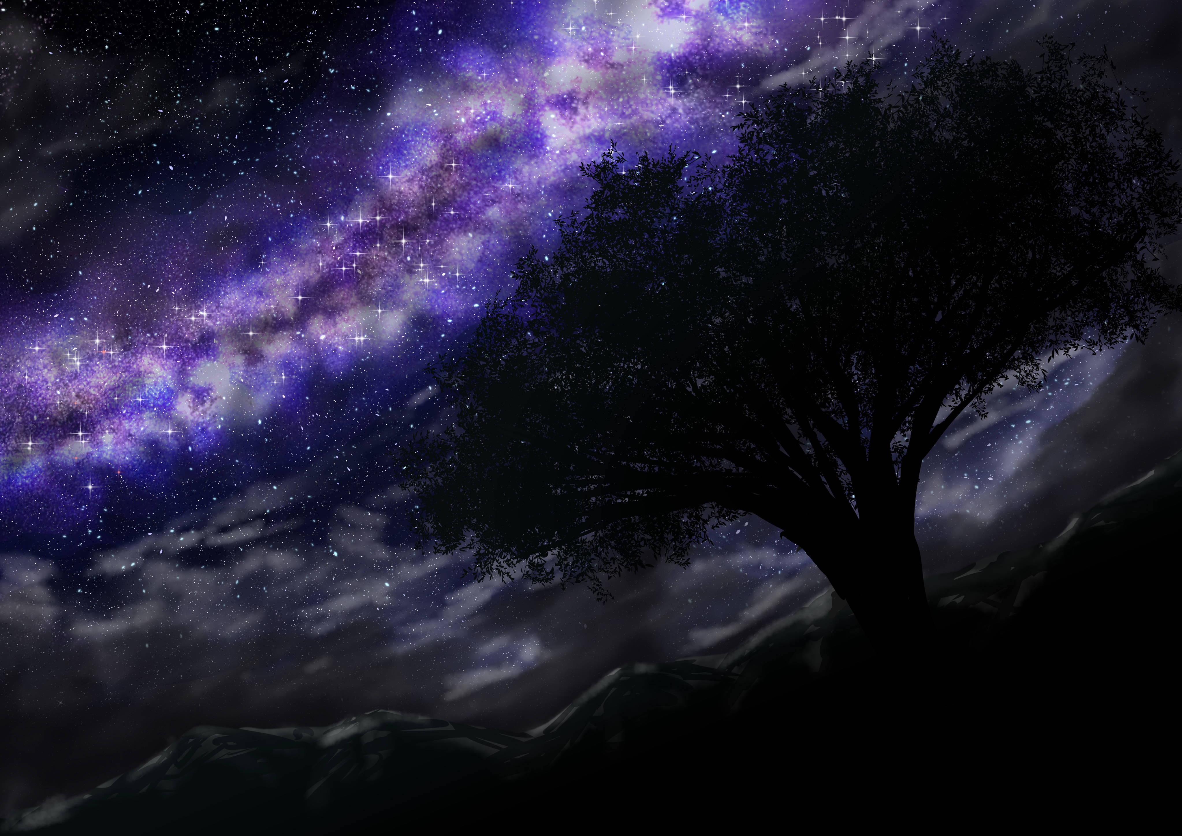 Napakagandang Milky Way Sky Dark 4K Wallpaper