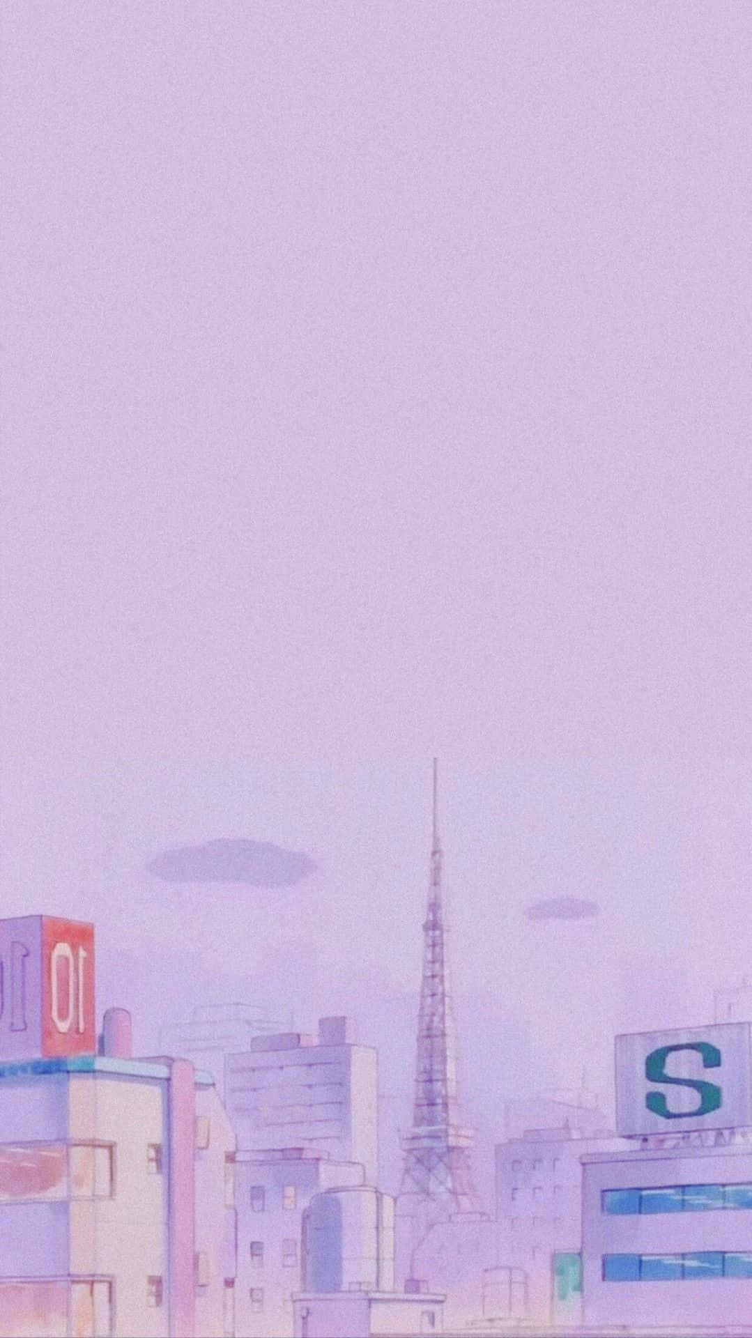 Napakagandang Purple Anime Background para sa Pinahusay na Wallpaper